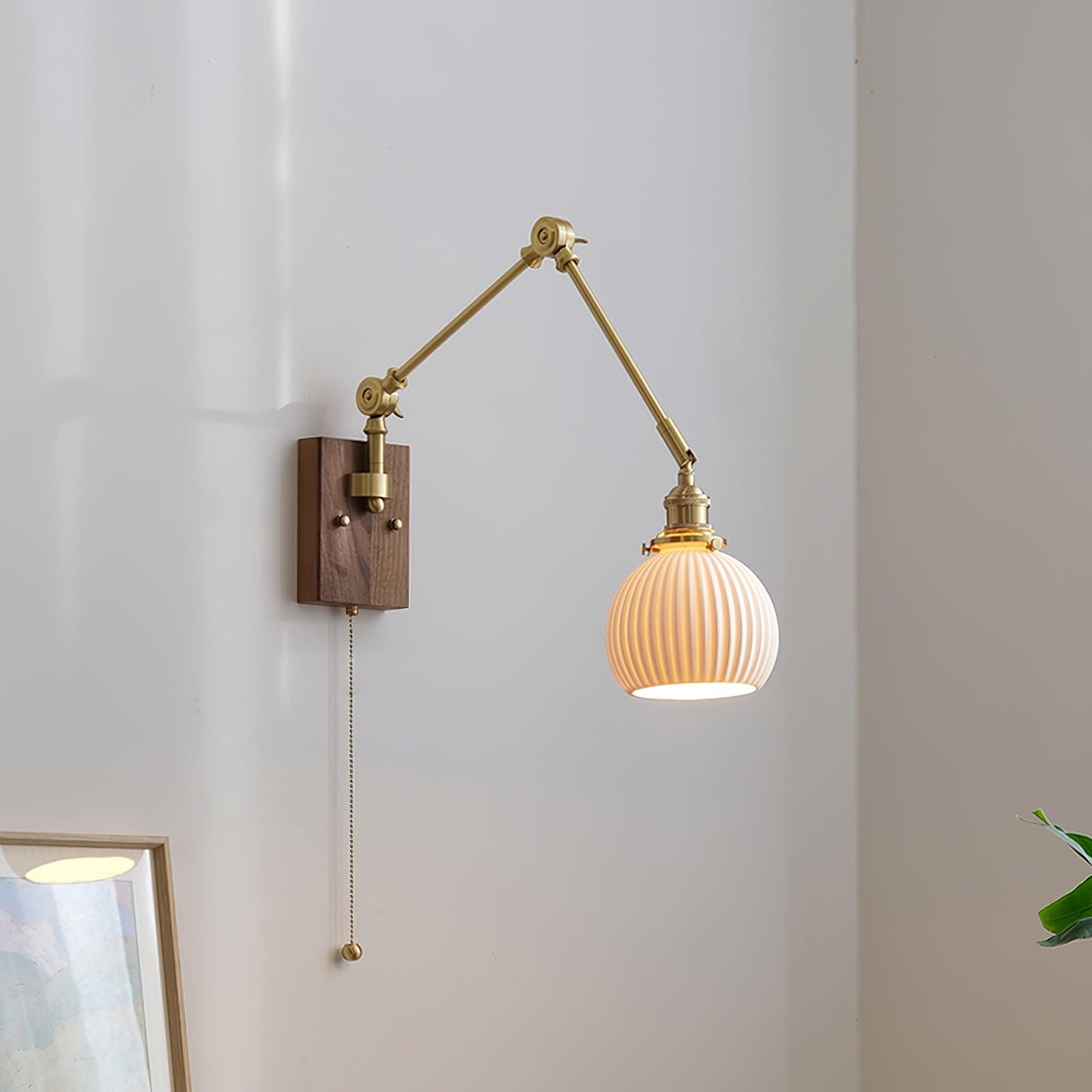 Brione Vintage Adjustable Swing Arm Wall Lamp - Neutralighting