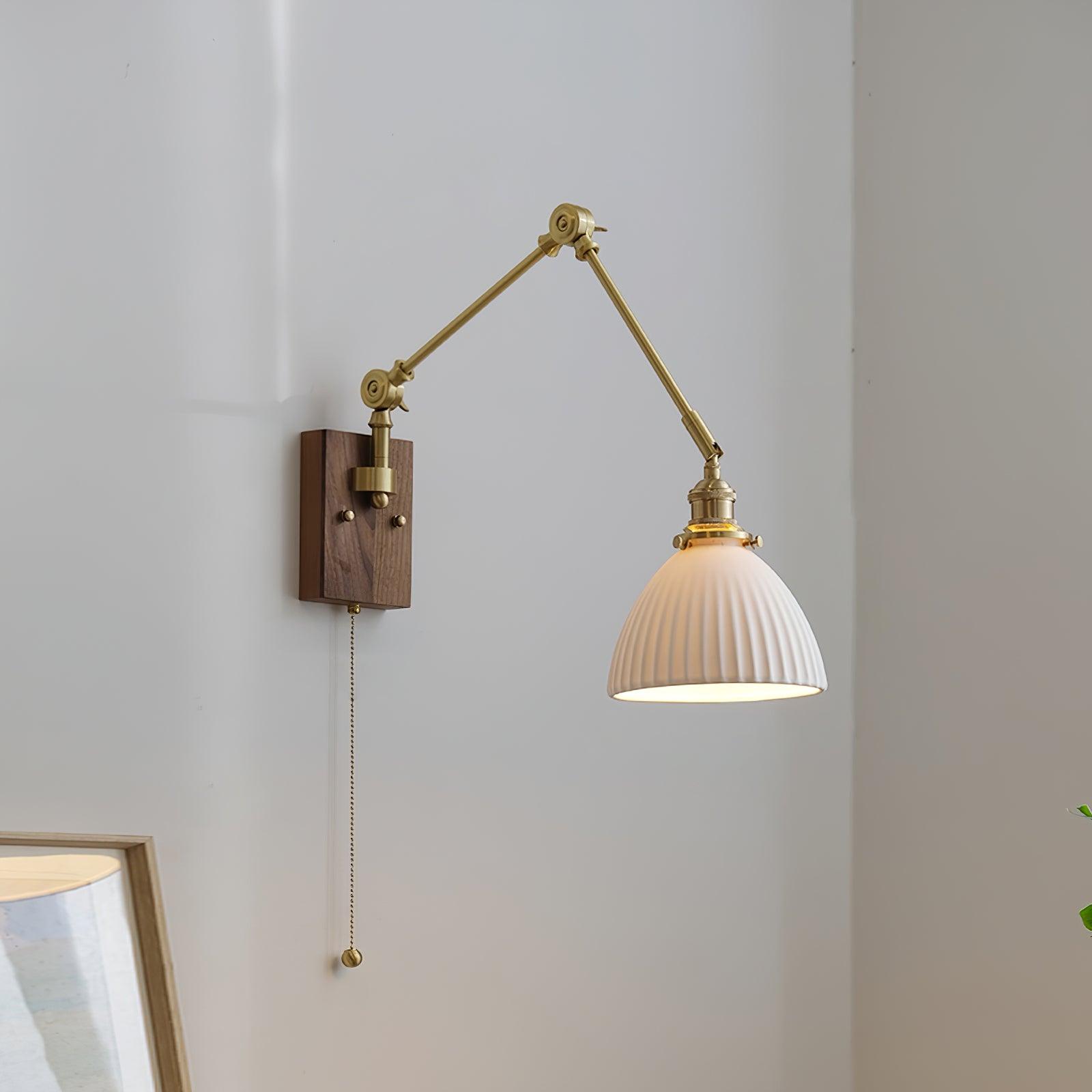 Brione Vintage Adjustable Swing Arm Wall Lamp - Neutralighting