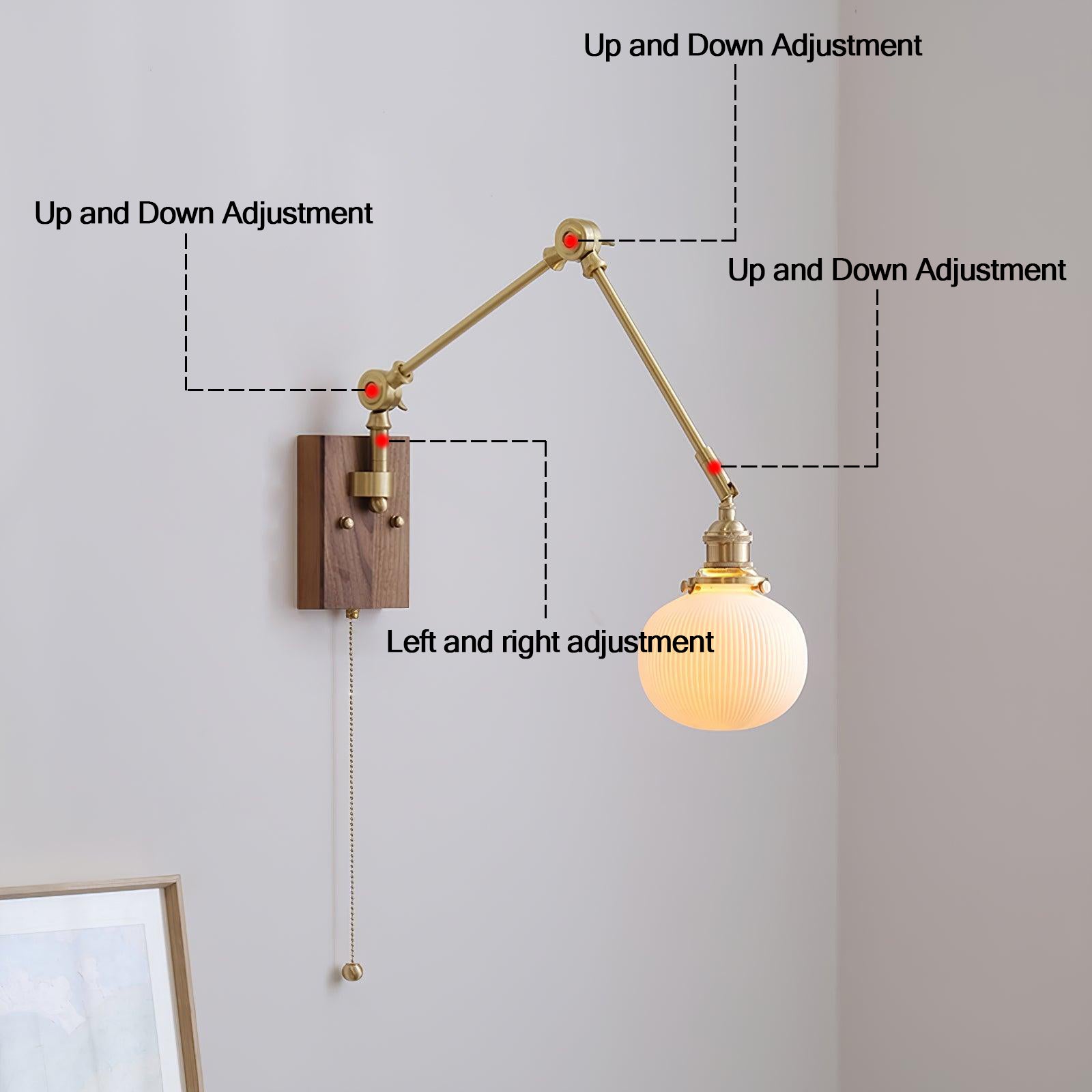 Brione Vintage Adjustable Swing Arm Wall Lamp - Neutralighting