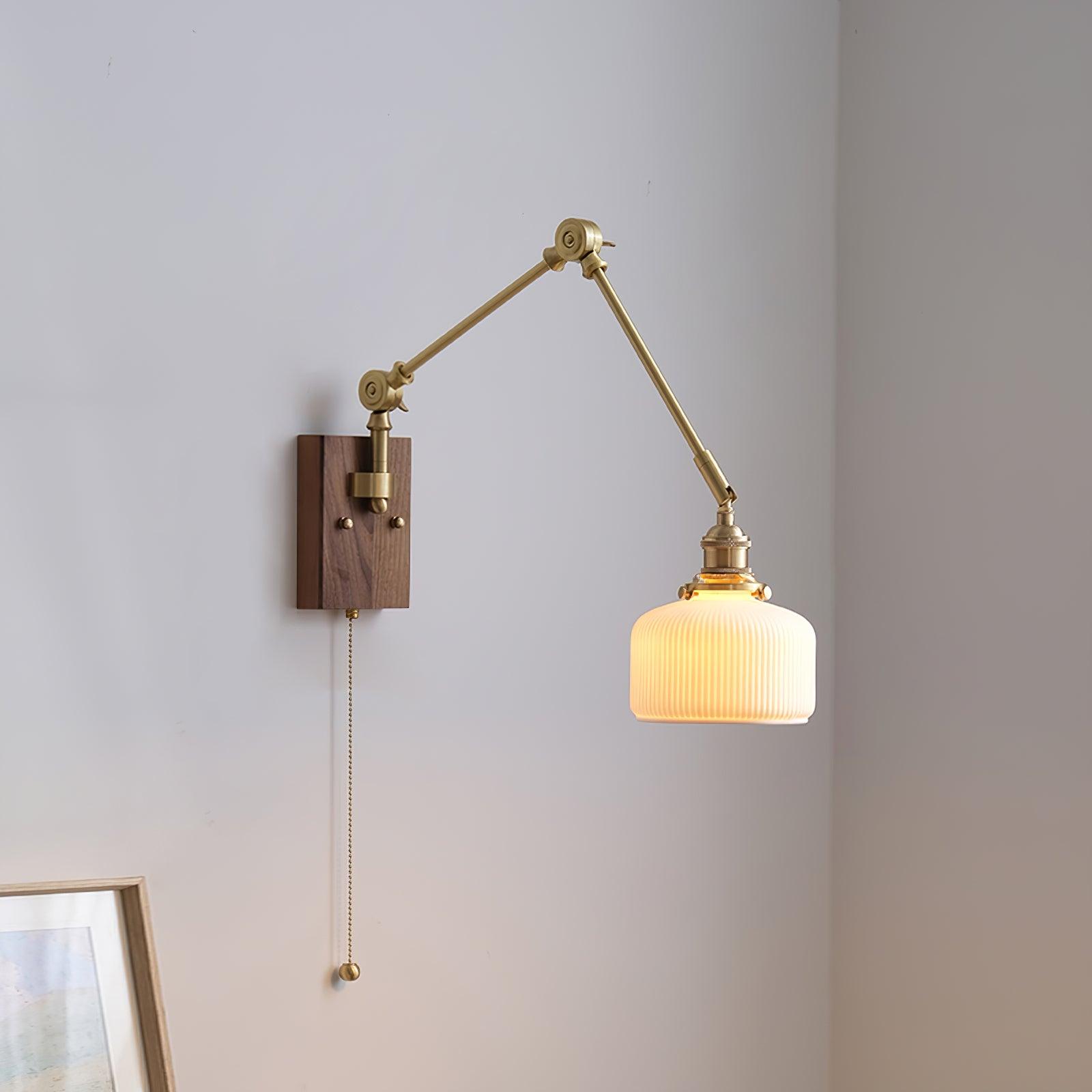 Brione Vintage Adjustable Swing Arm Wall Lamp - Neutralighting
