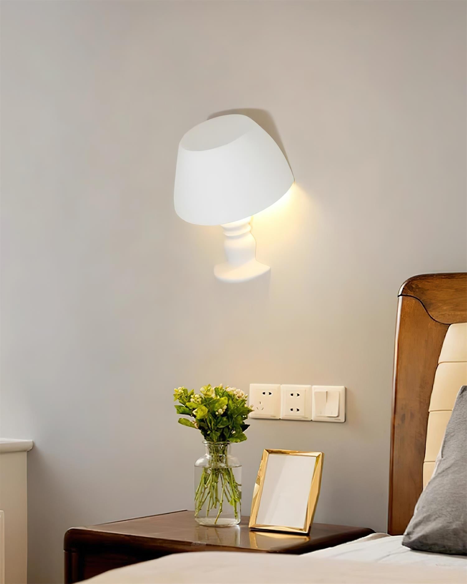Wall Light Sculptural Plaster Form Uplighting Ambient Minimalist - Neutralighting