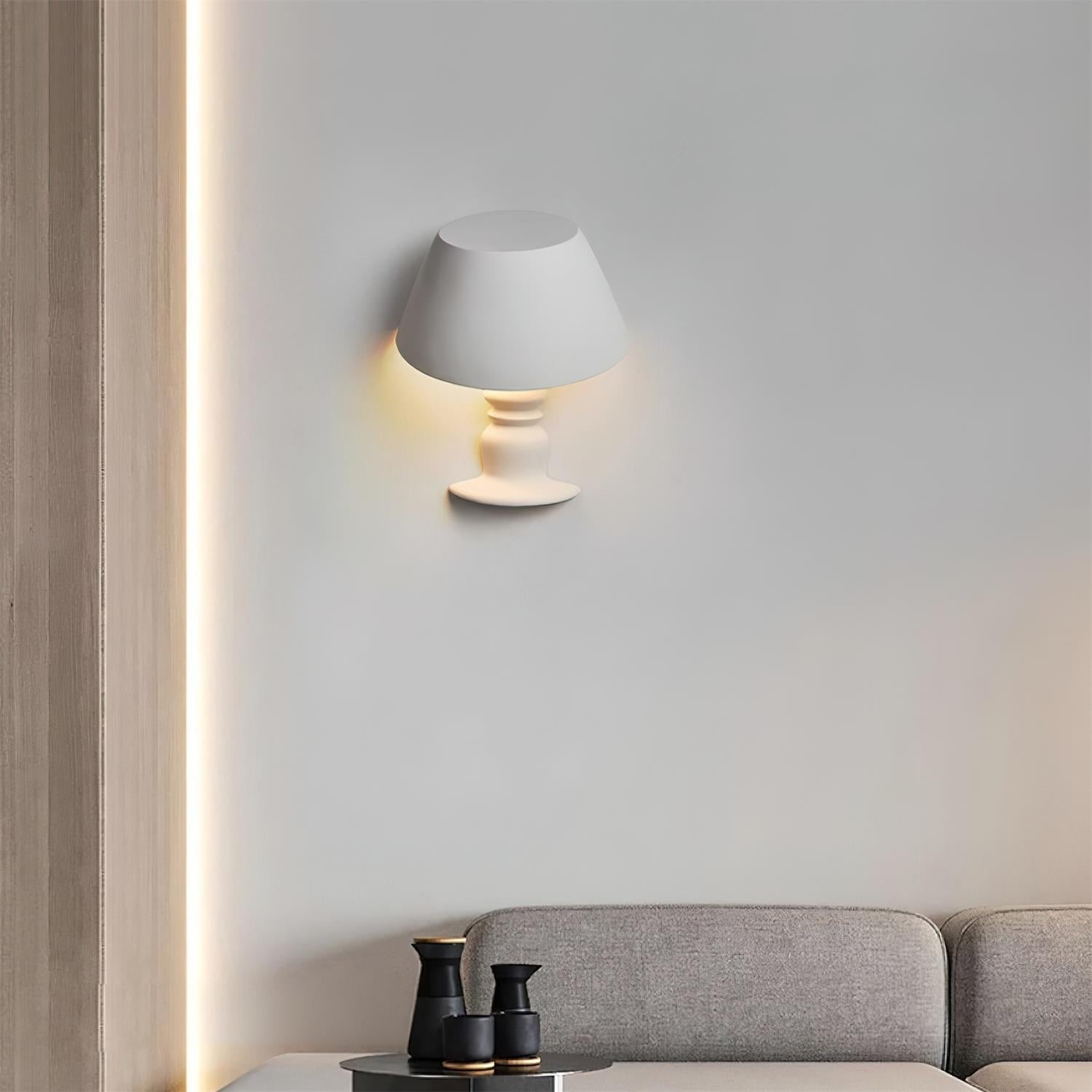 Wall Light Sculptural Plaster Form Uplighting Ambient Minimalist - Neutralighting