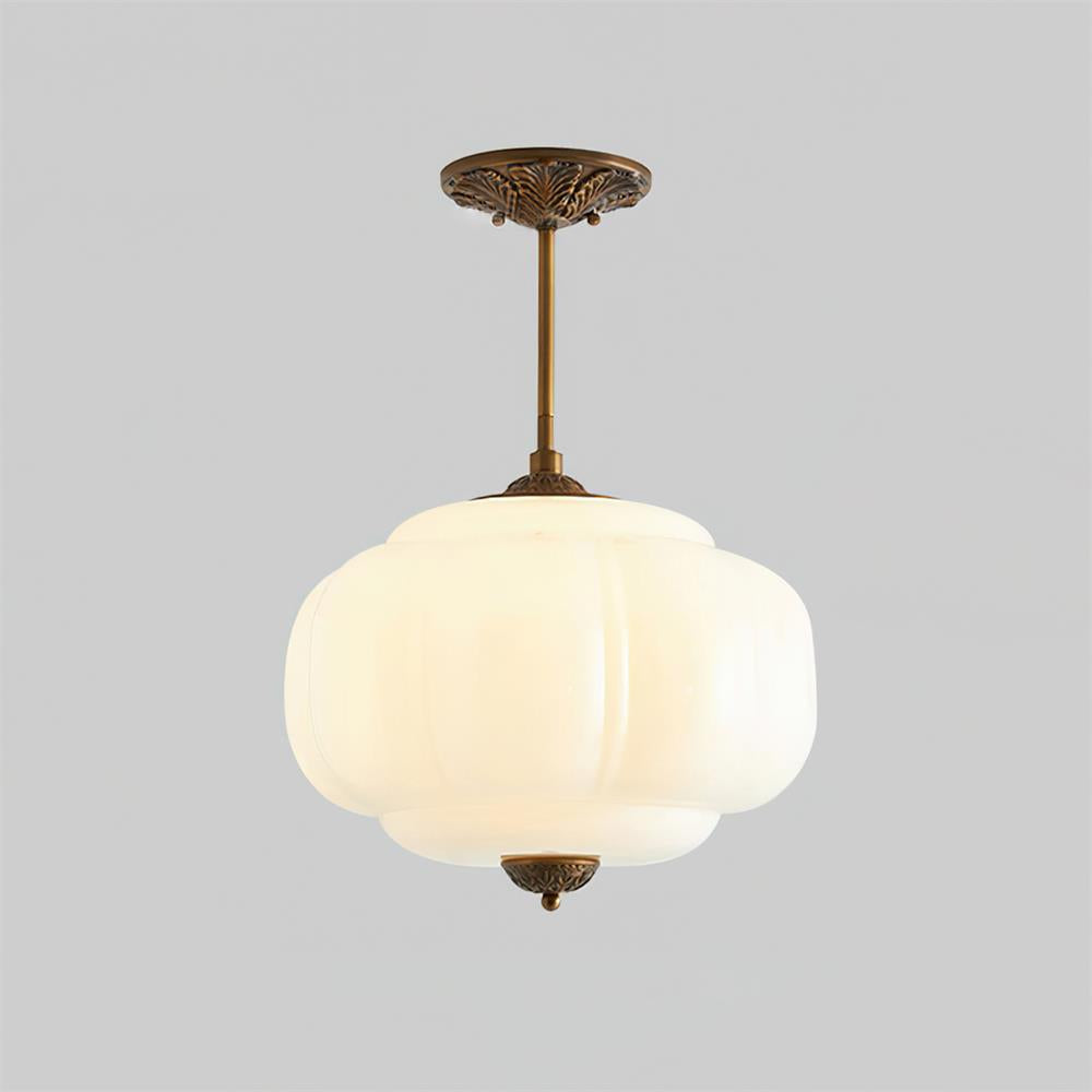 Eldio Green Glass Semi Flush Mount Light - Neutralighting