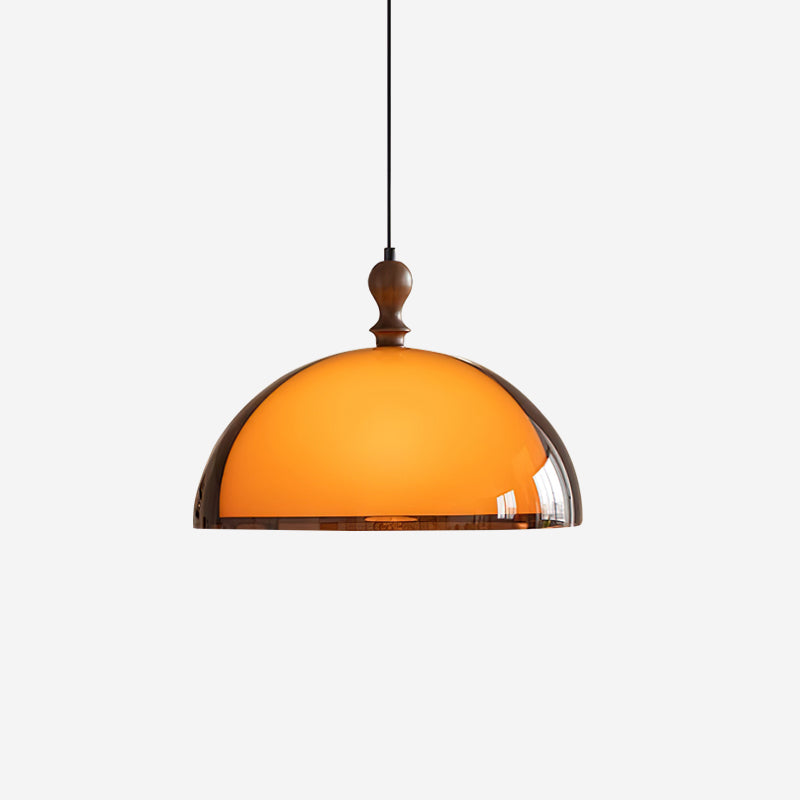 Solven Amber Glass Dome Pendant Light - Neutralighting