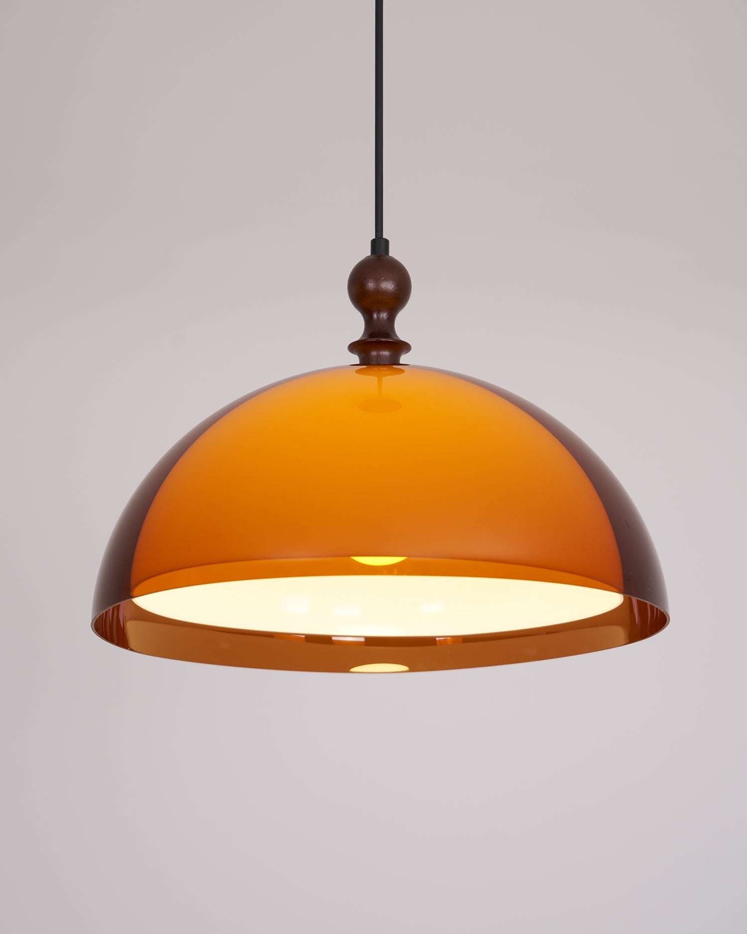Solven Amber Glass Dome Pendant Light - Neutralighting