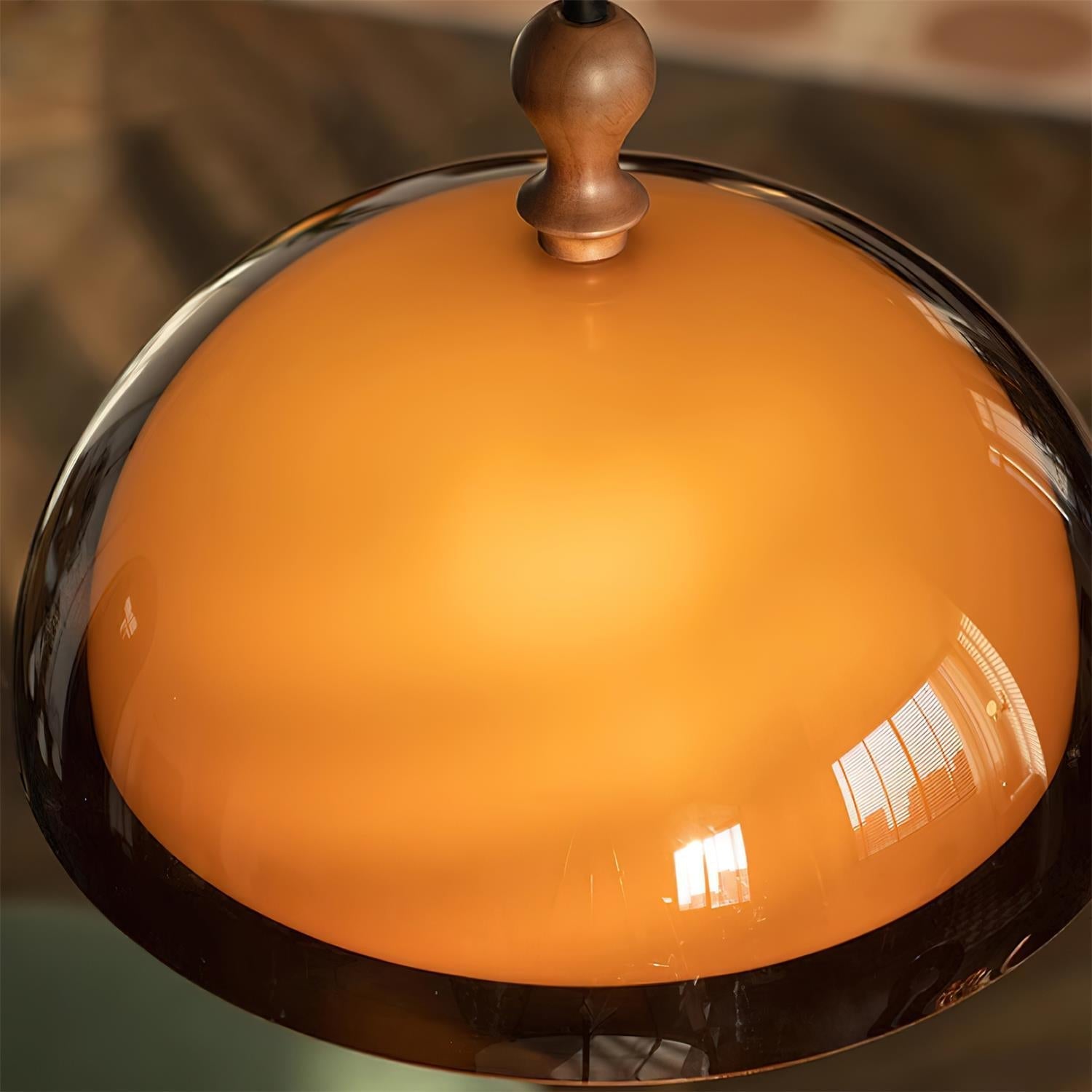 Solven Amber Glass Dome Pendant Light - Neutralighting