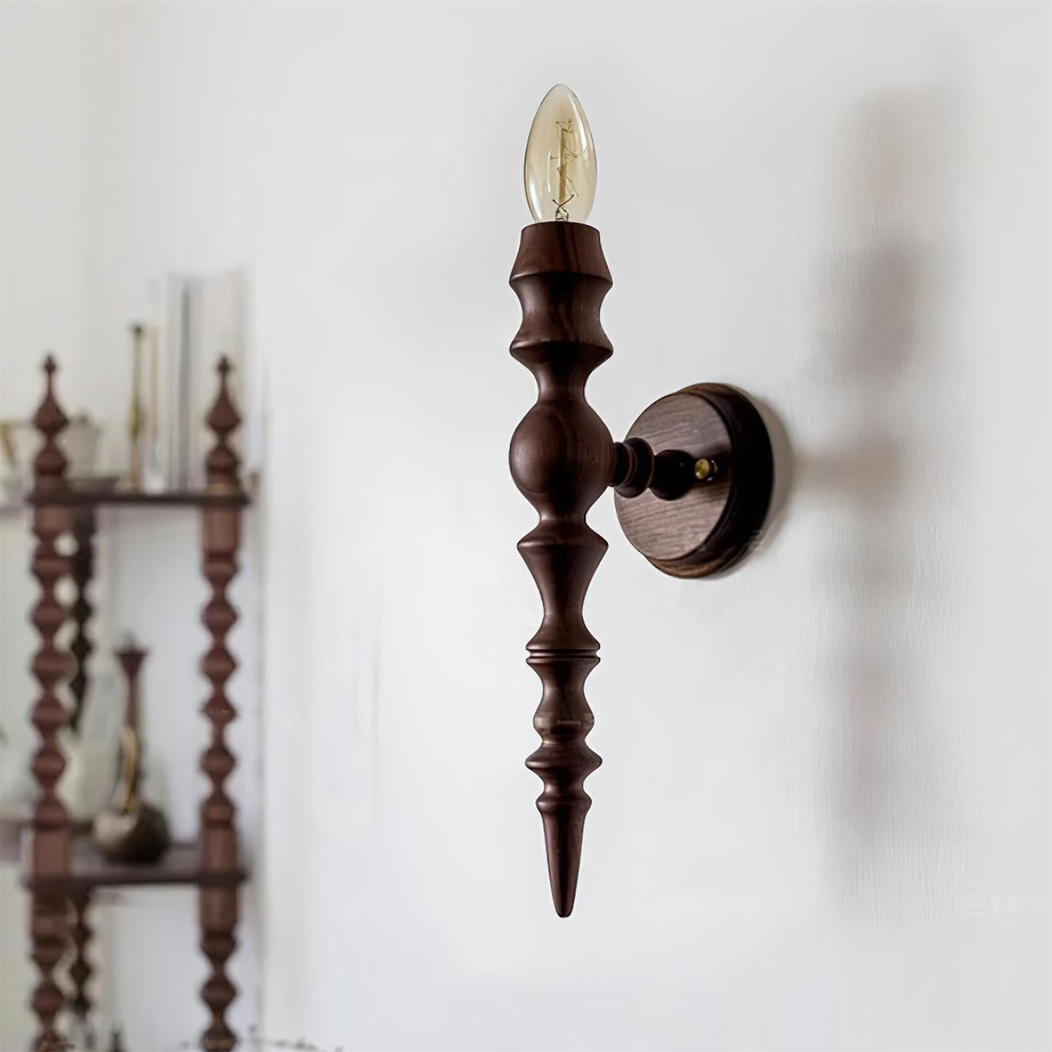 Wall Lamp Modern Vintage Wood Body Multiple Wood Finishes - Neutralighting