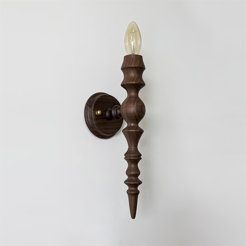 Wall Lamp Modern Vintage Wood Body Multiple Wood Finishes - Neutralighting