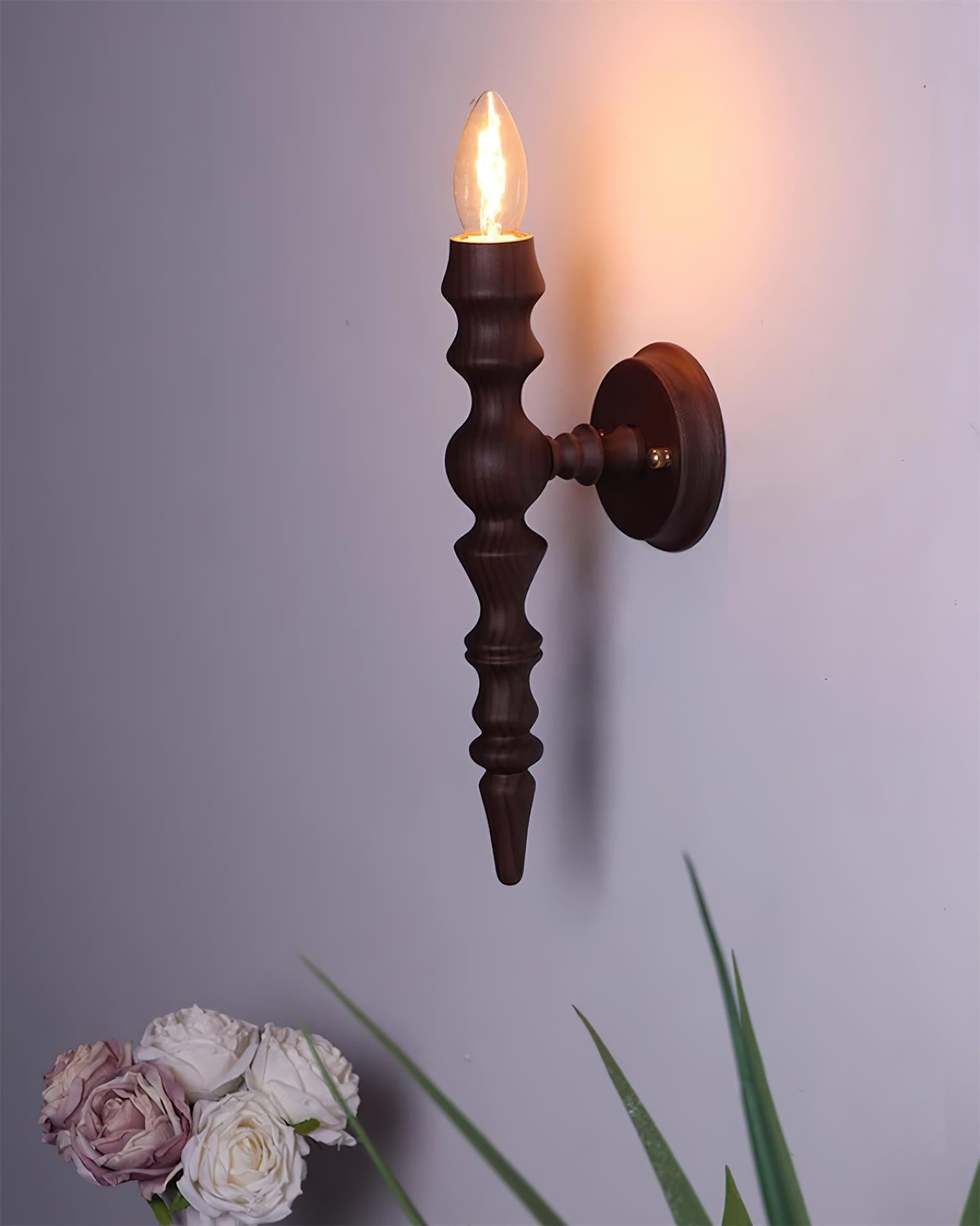 Wall Lamp Modern Vintage Wood Body Multiple Wood Finishes - Neutralighting