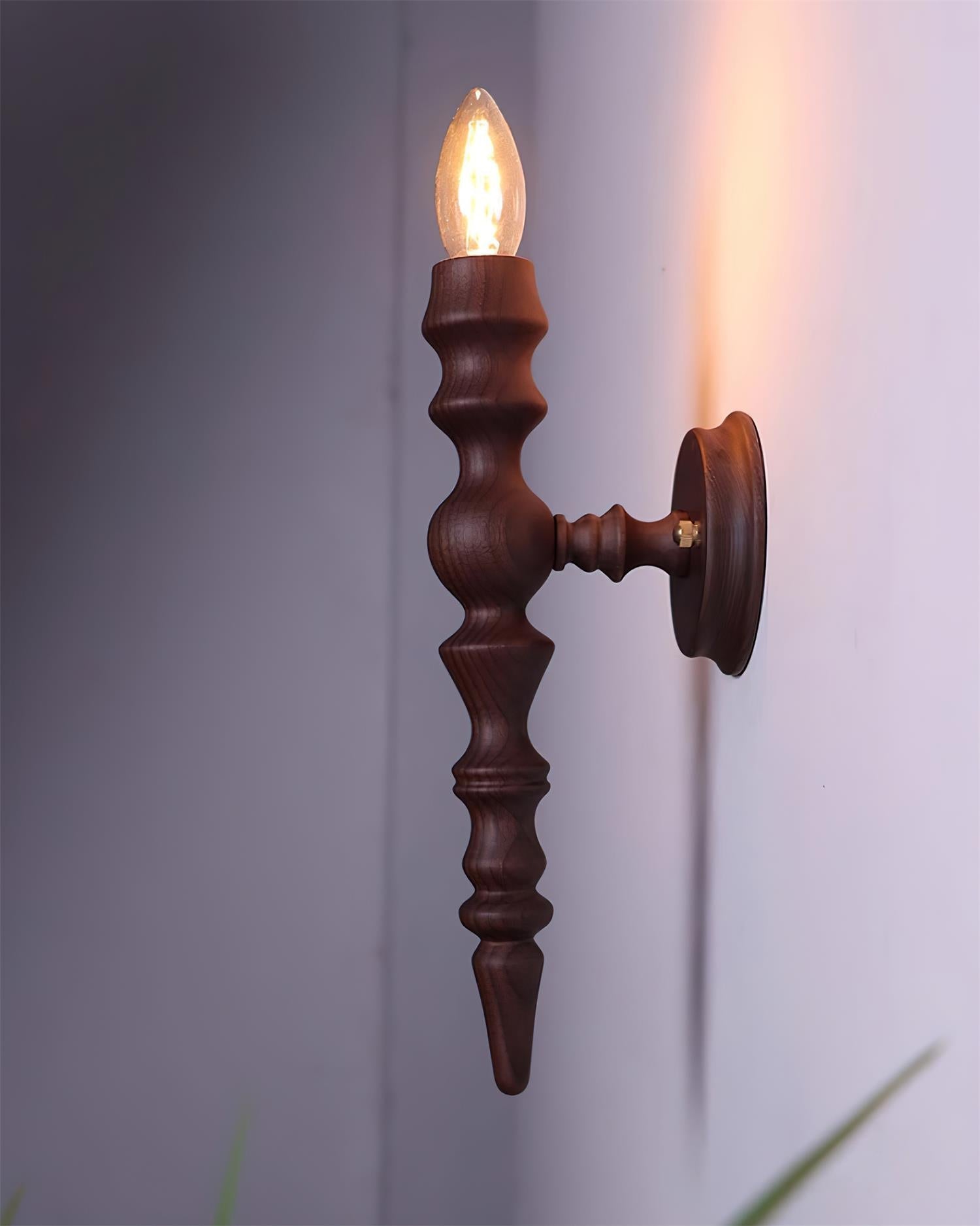 Wall Lamp Modern Vintage Wood Body Multiple Wood Finishes - Neutralighting