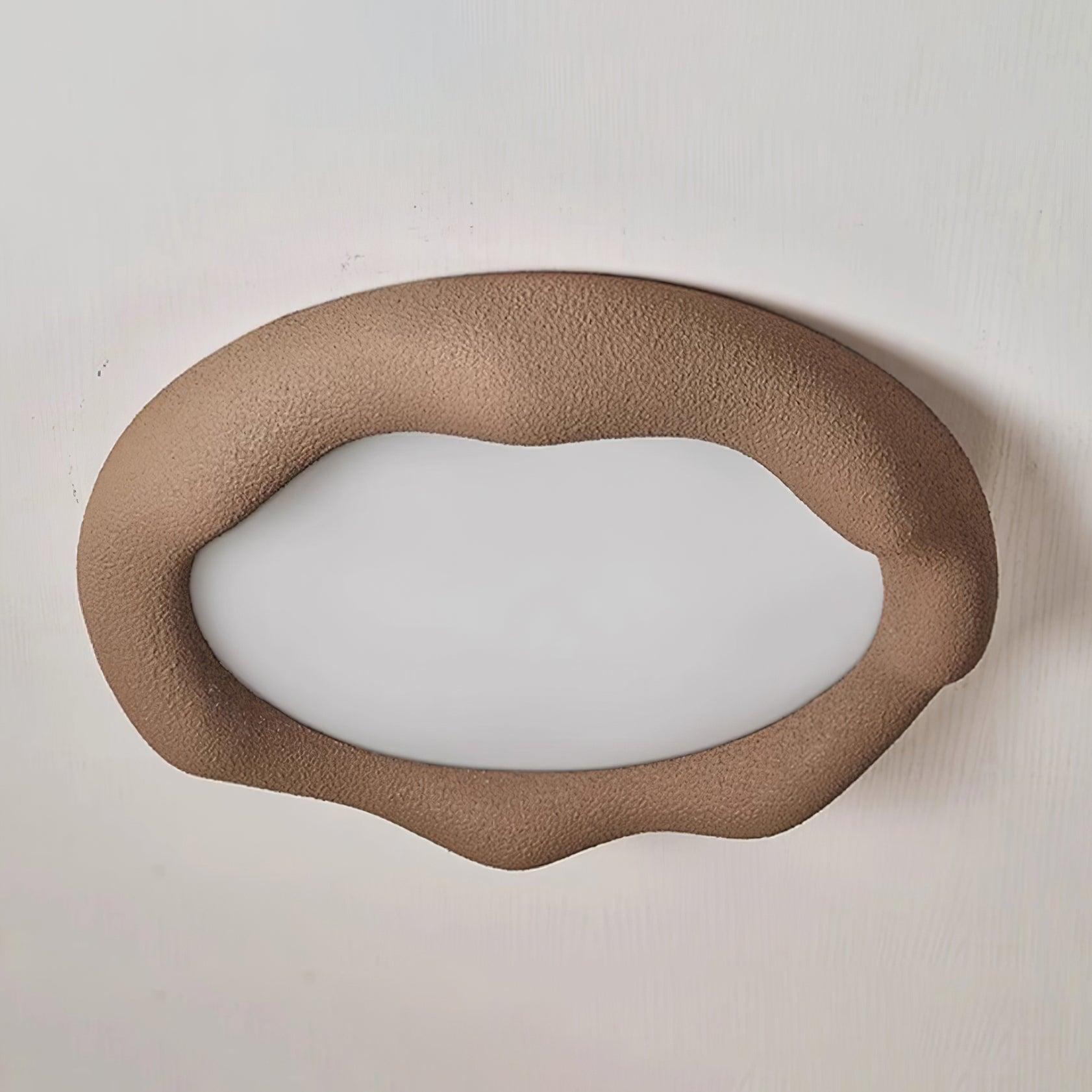 Ceiling Light Organic Resin and Fiberglass Fixture in Beige - Neutralighting