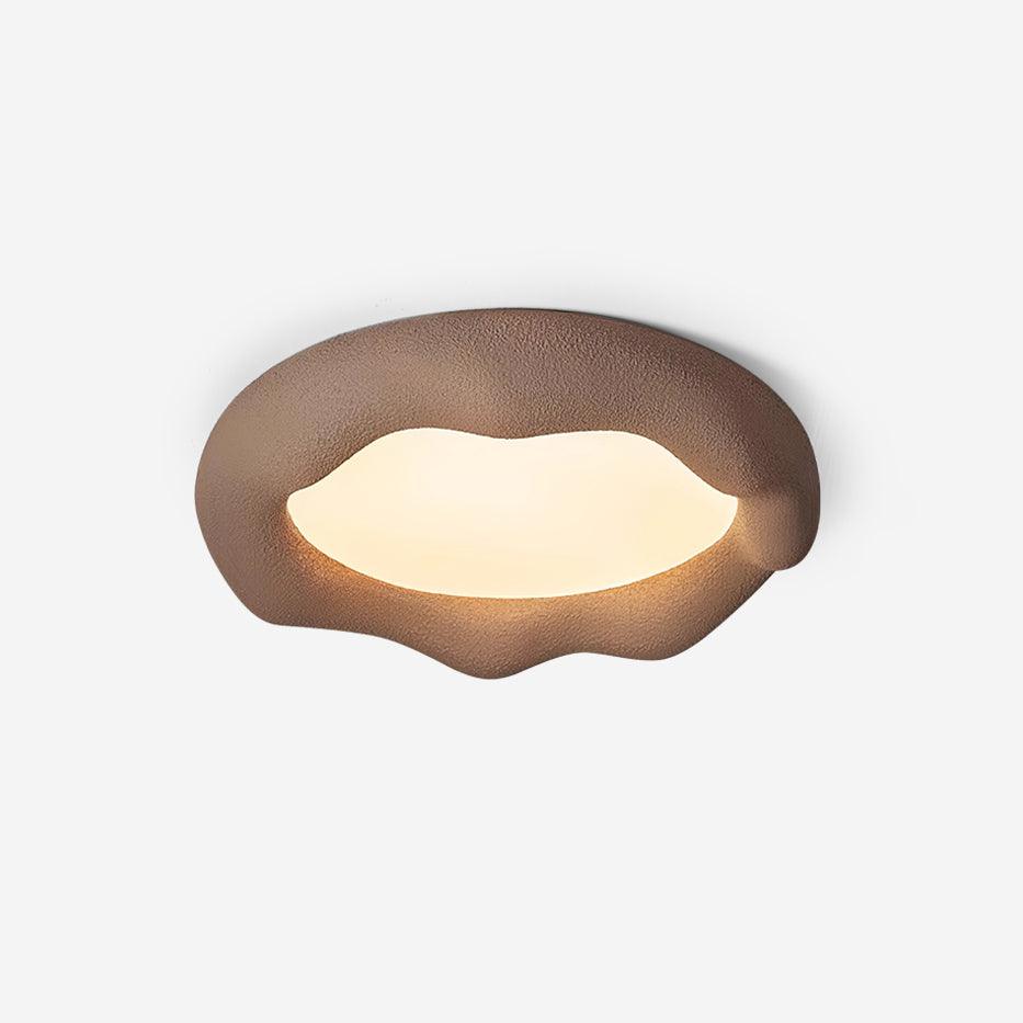 Ceiling Light Organic Resin and Fiberglass Fixture in Beige - Neutralighting