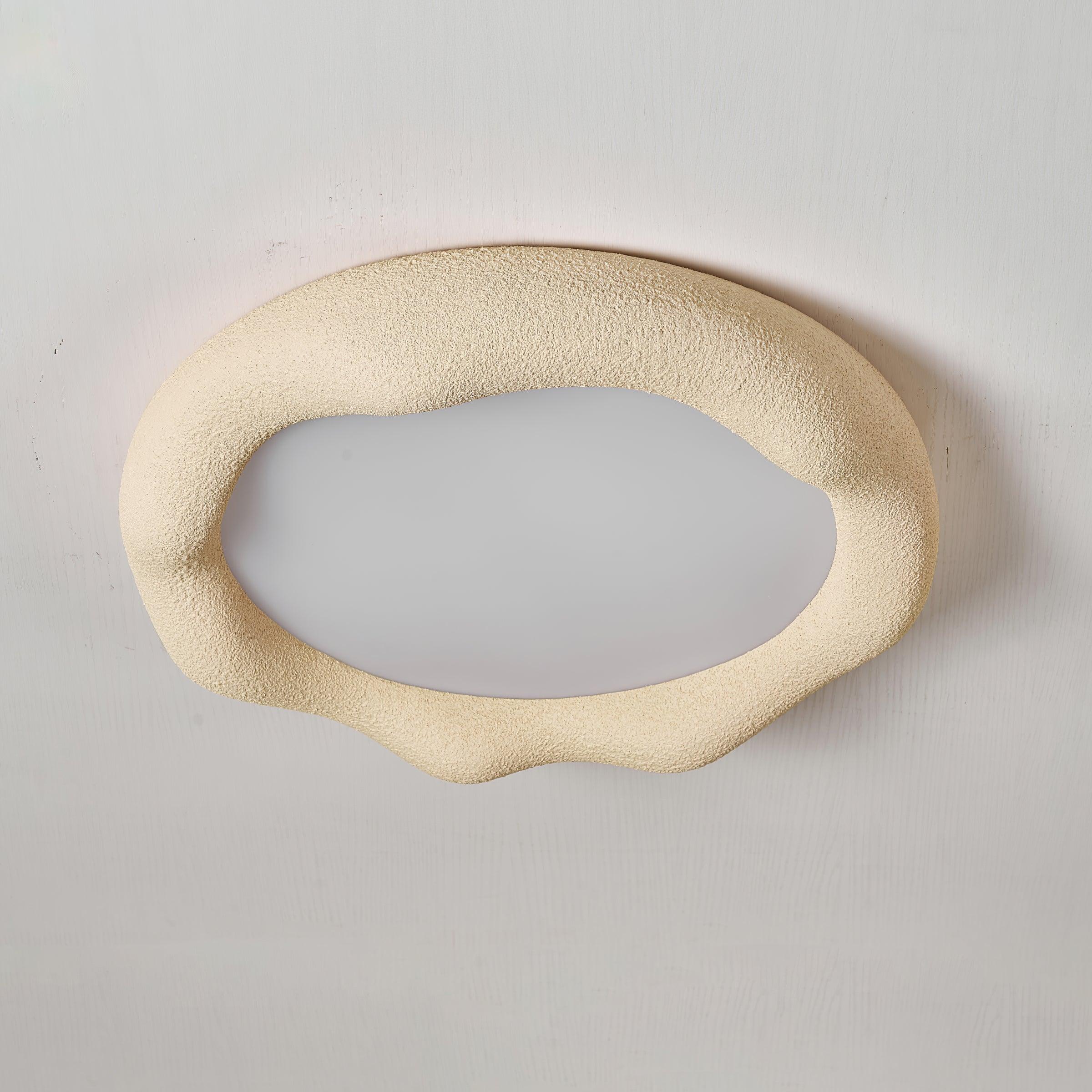 Ceiling Light Organic Resin and Fiberglass Fixture in Beige - Neutralighting