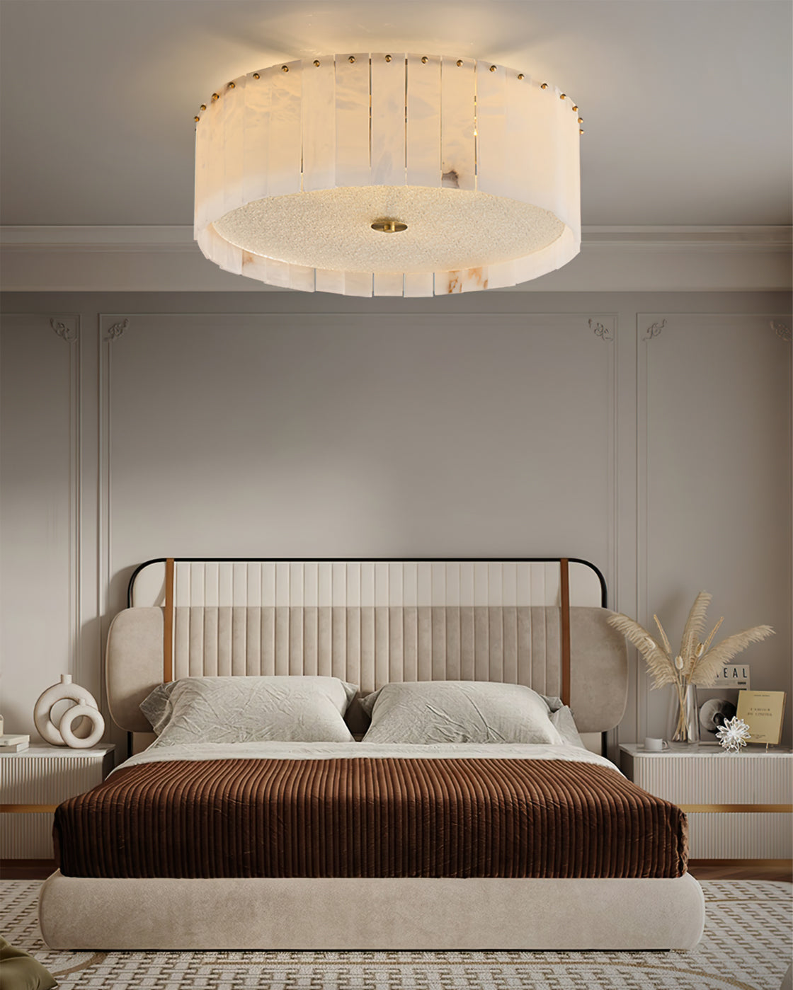 Elysian Ceiling Lamp Alabaster Halo - Neutralighting
