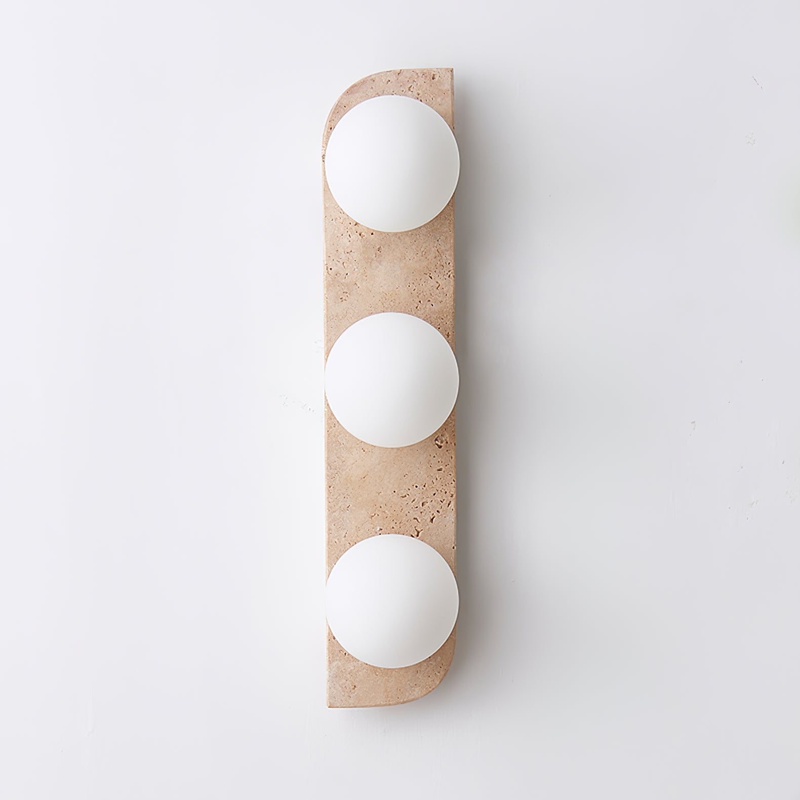 Zophaor Minimalist Travertine Plug-In Wall Light - Neutralighting