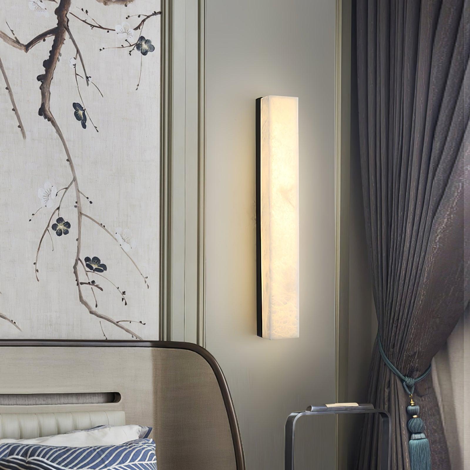 Isen Linear Brass Alabaster Wall Lamp