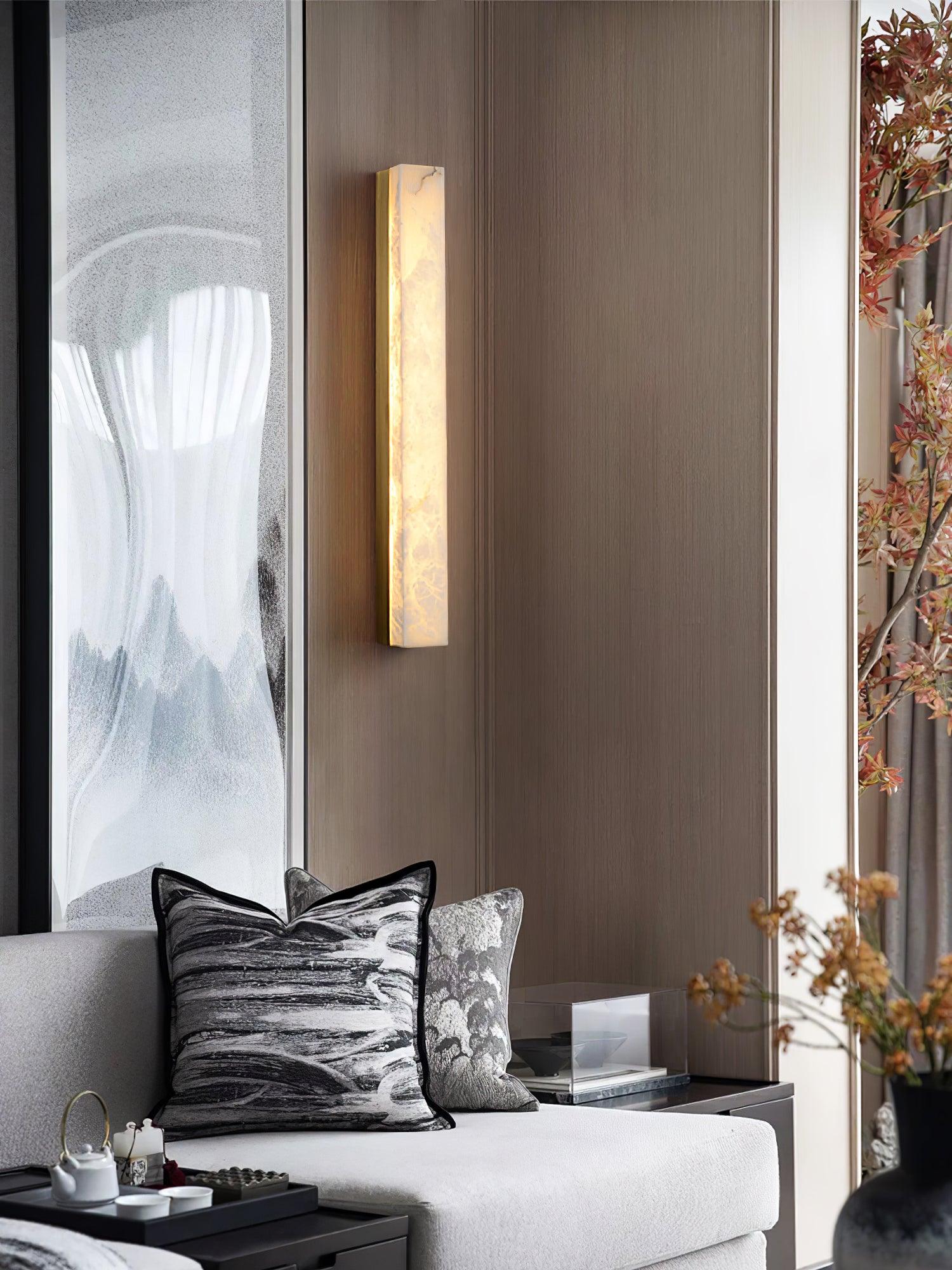 Luste Minimalist Alabaster Wall Lamp Rectangular - Neutralighting