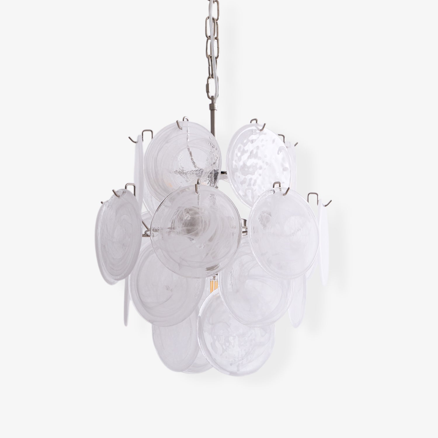 Aurora Chandelier Apricot Murano Glass Disc Layered Artistic