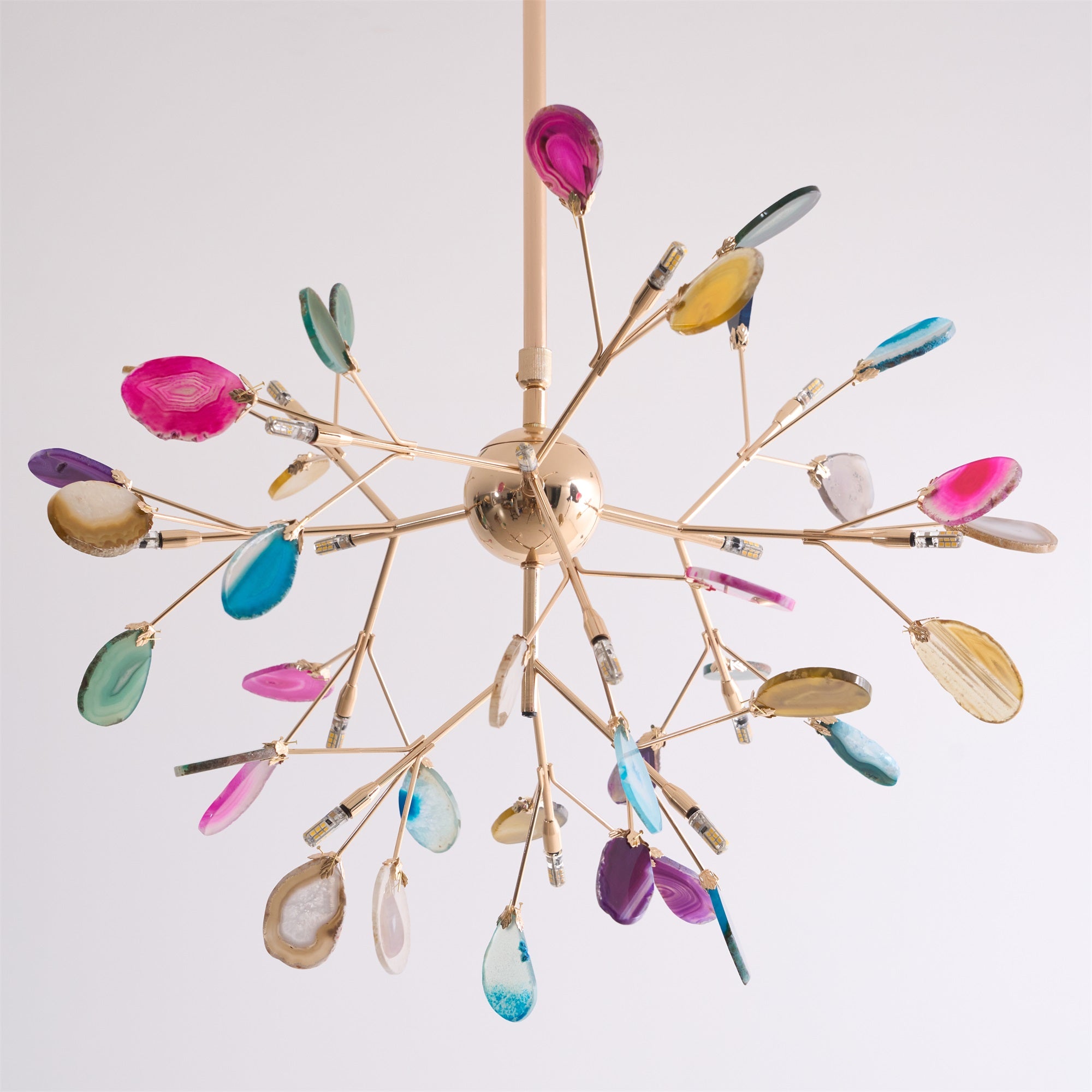 Agate Chandelier Colorful Branching - Neutralighting