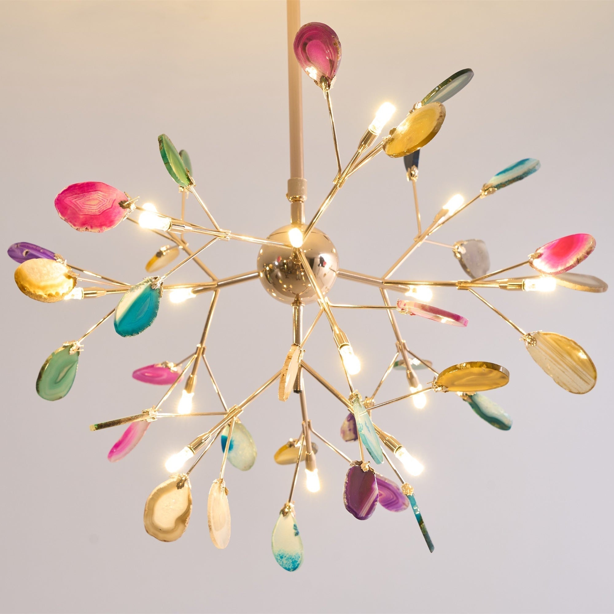 Agate Chandelier Colorful Branching - Neutralighting