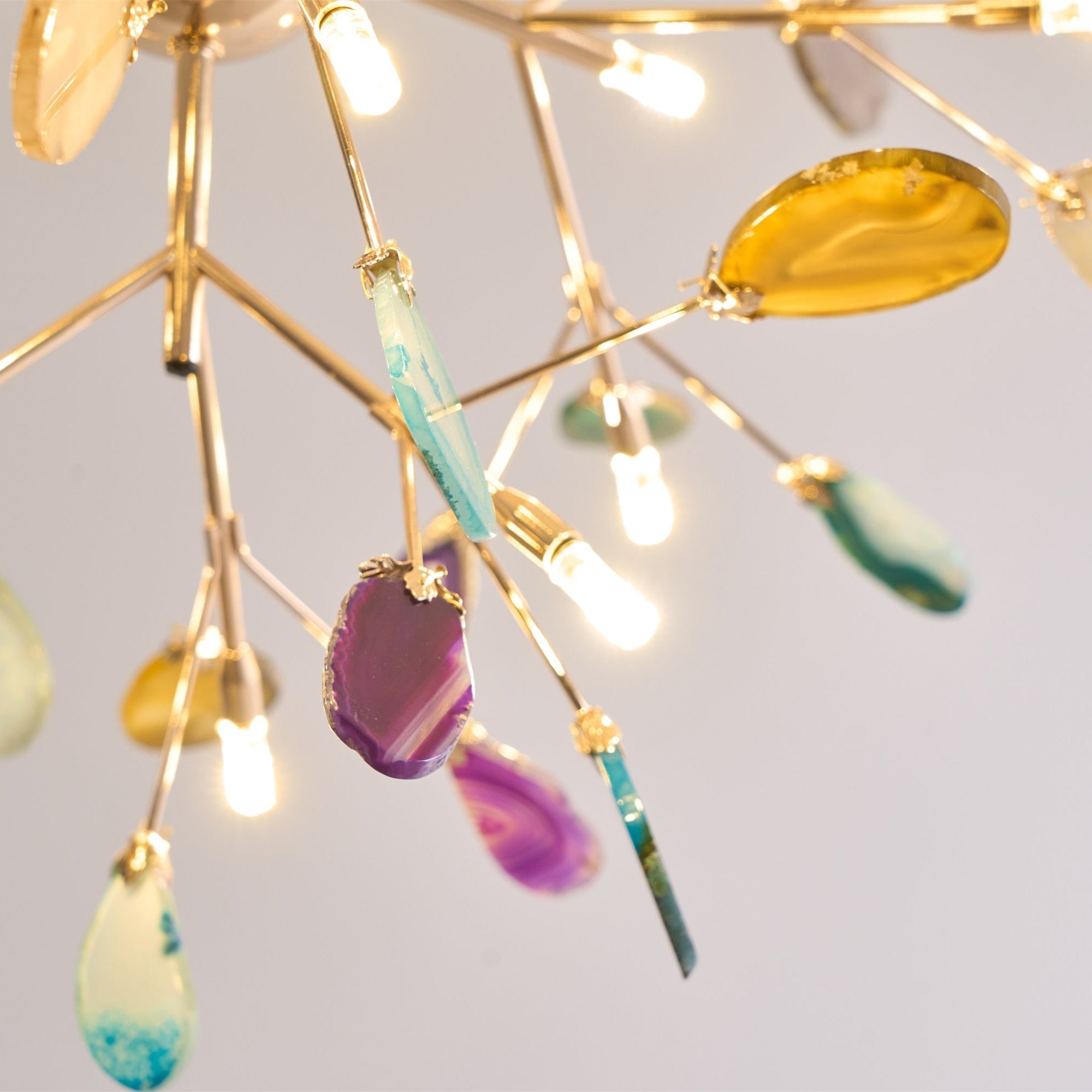 Agate Chandelier Colorful Branching - Neutralighting