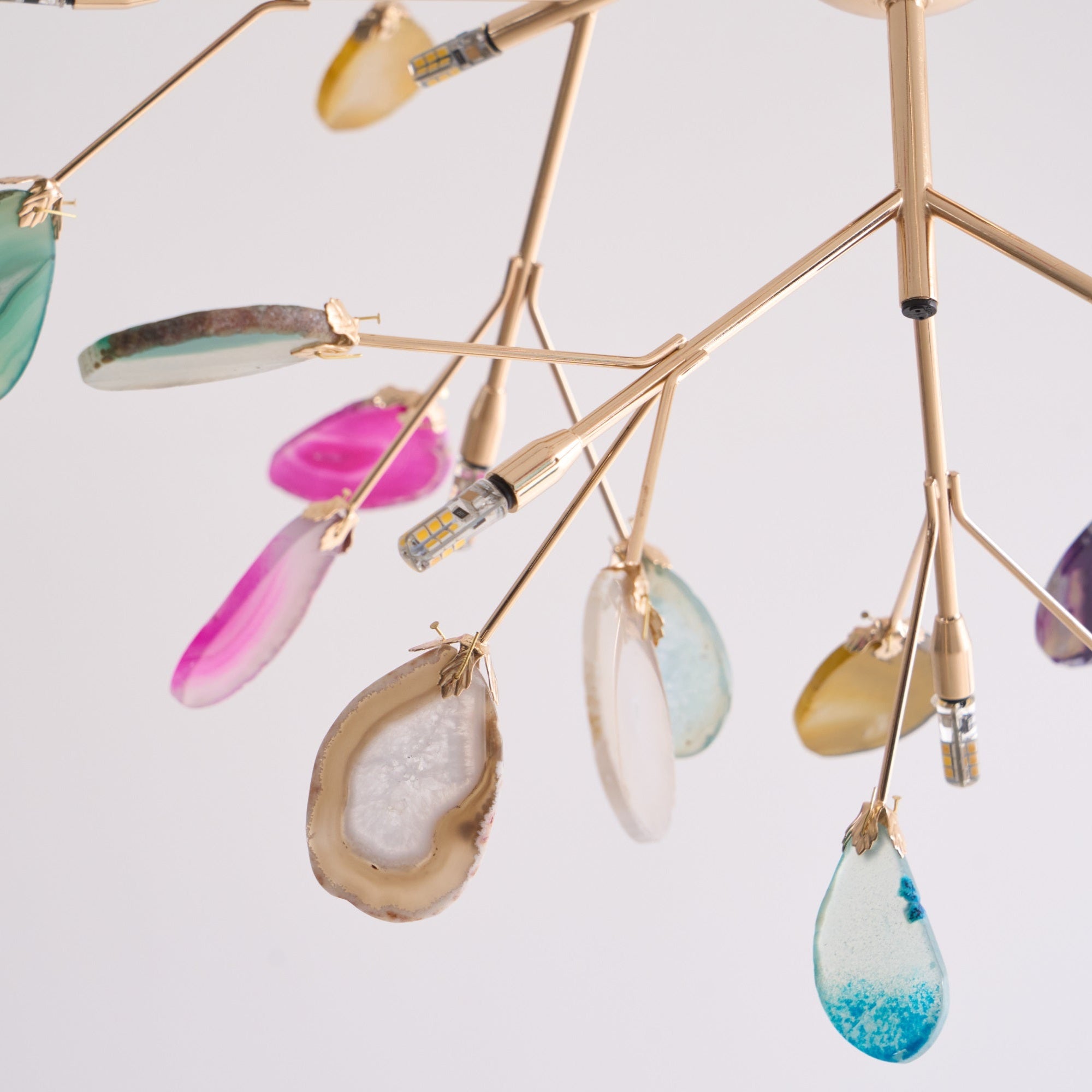 Agate Chandelier Colorful Branching - Neutralighting