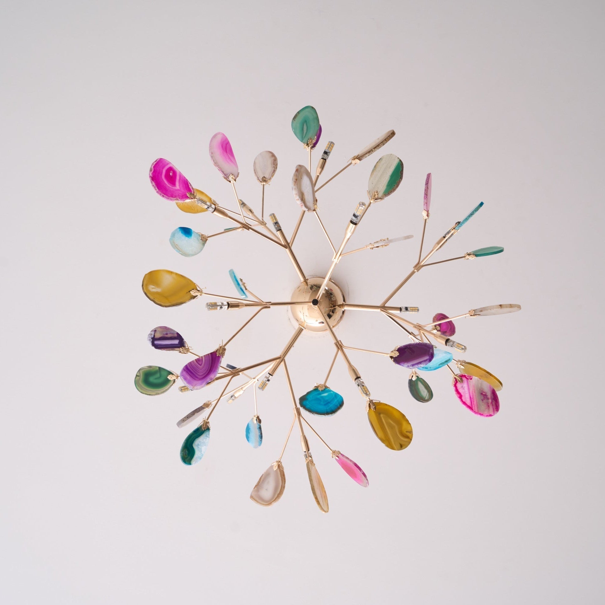 Agate Chandelier Colorful Branching - Neutralighting