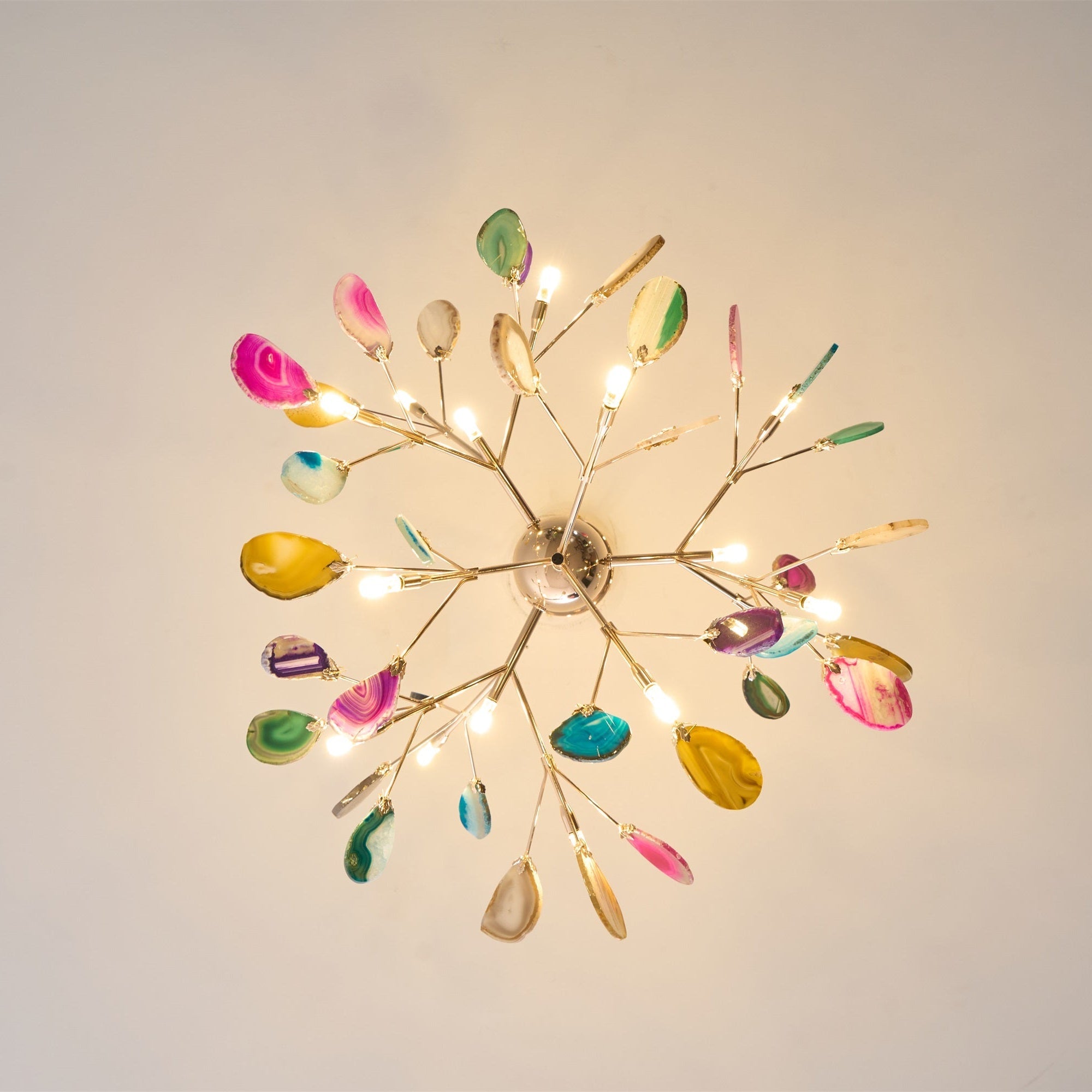 Agate Chandelier Colorful Branching - Neutralighting