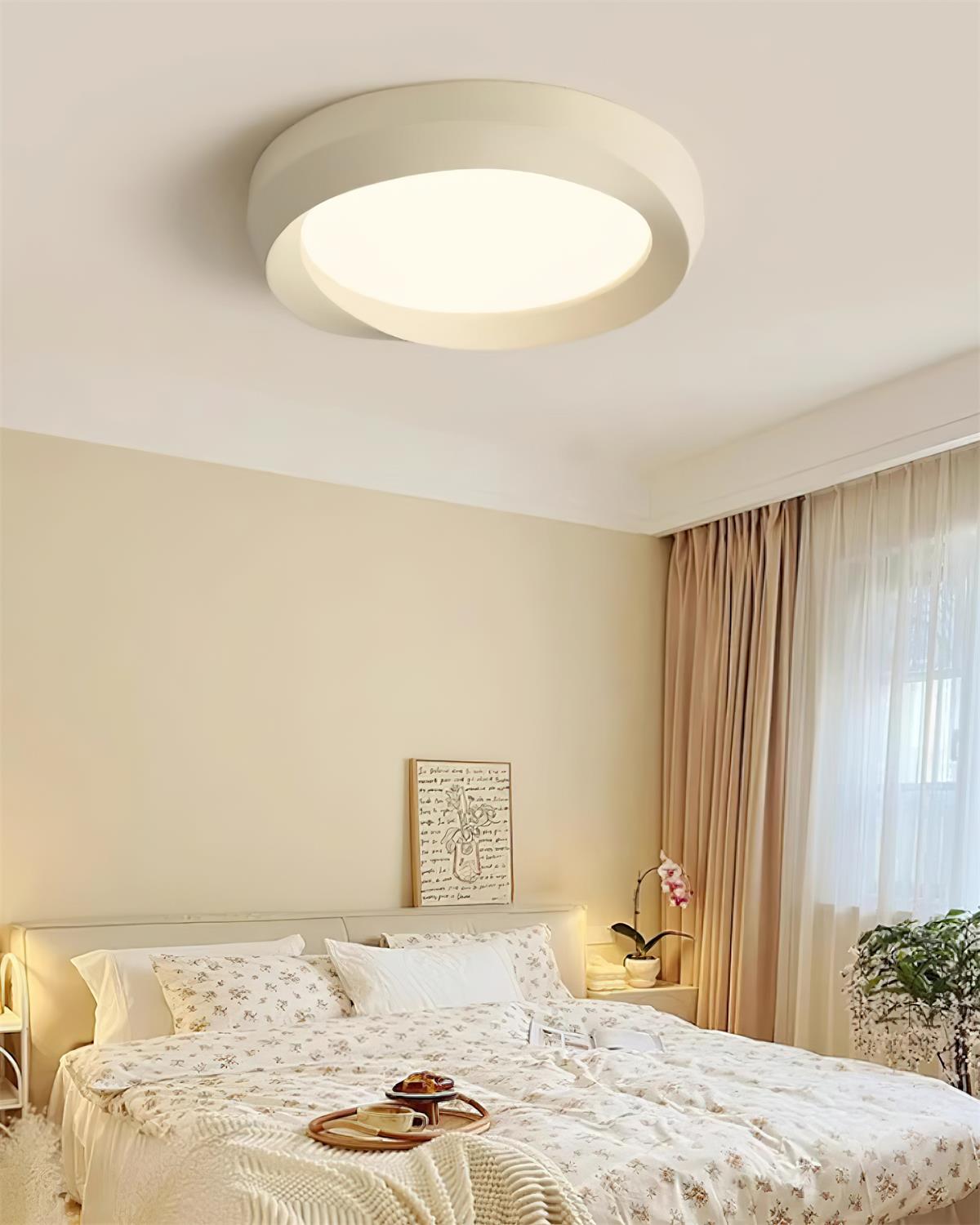Ceiling Lamp Resin with Soft Curved Frame in Neutral Tones - Neutralighting