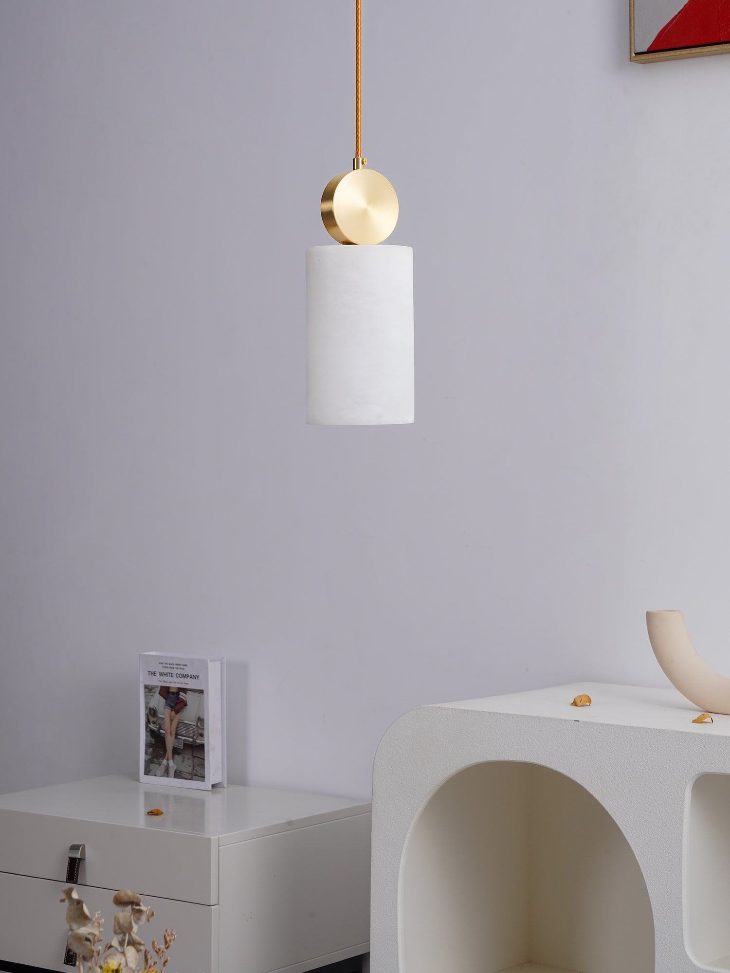 Etruscan Pendant Light Alabaster & Brass - Neutralighting