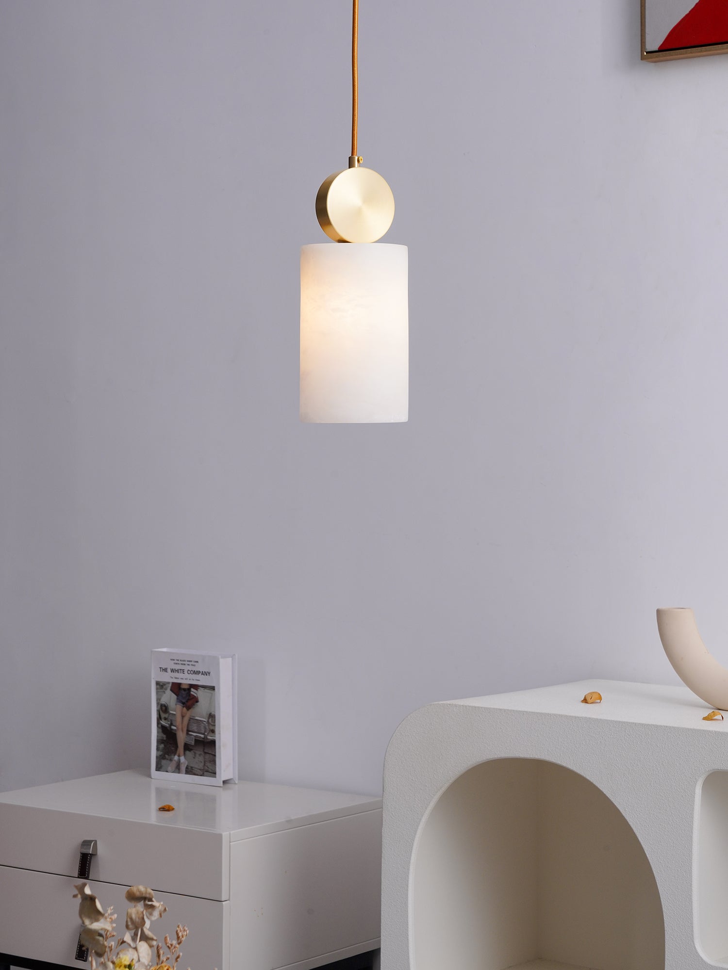 Etruscan Pendant Light Alabaster & Brass - Neutralighting