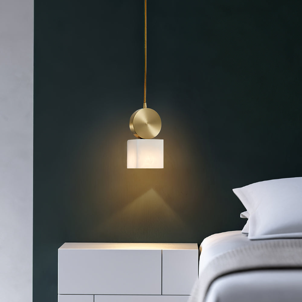 Etruscan Pendant Light Alabaster & Brass - Neutralighting