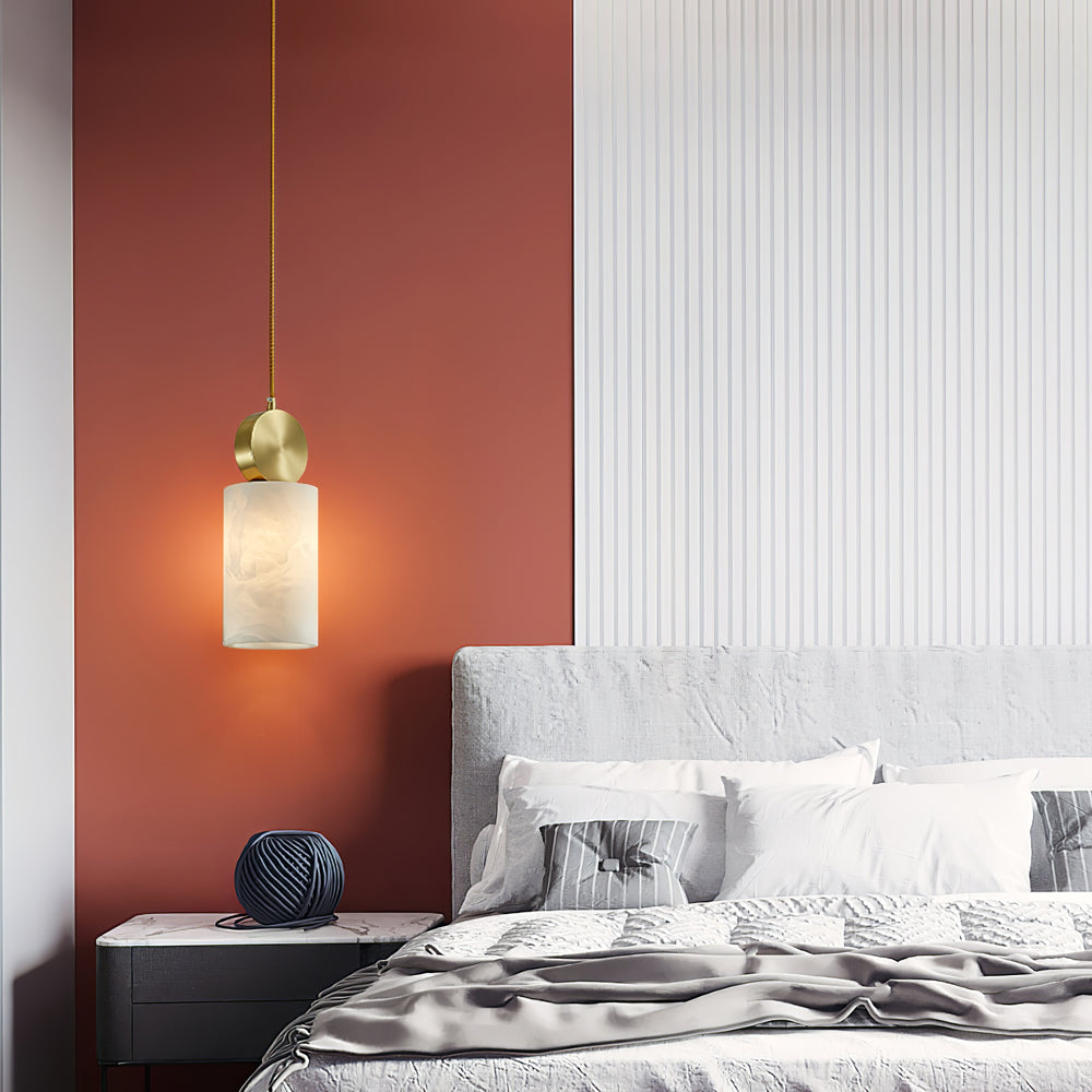 Etruscan Pendant Light Alabaster & Brass - Neutralighting