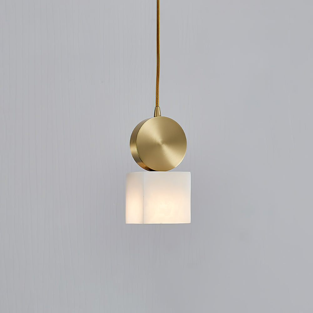 Etruscan Pendant Light Alabaster & Brass - Neutralighting