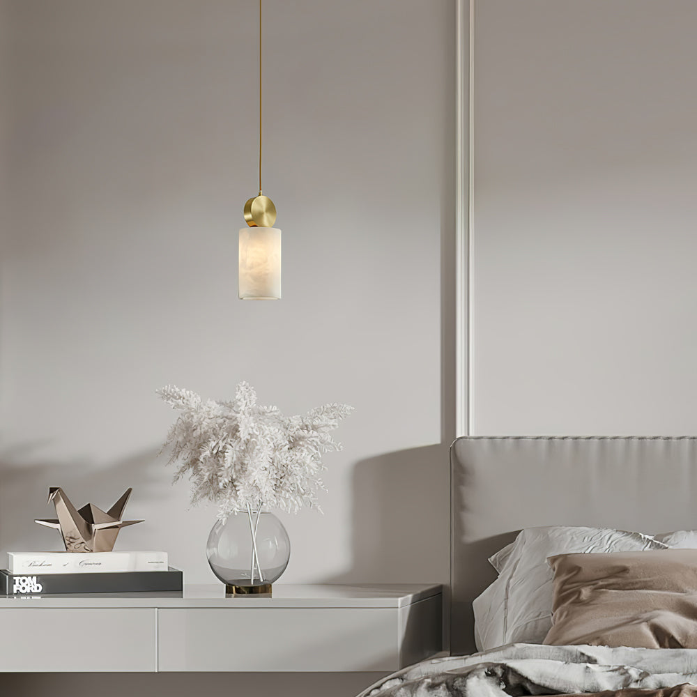 Etruscan Pendant Light Alabaster & Brass - Neutralighting