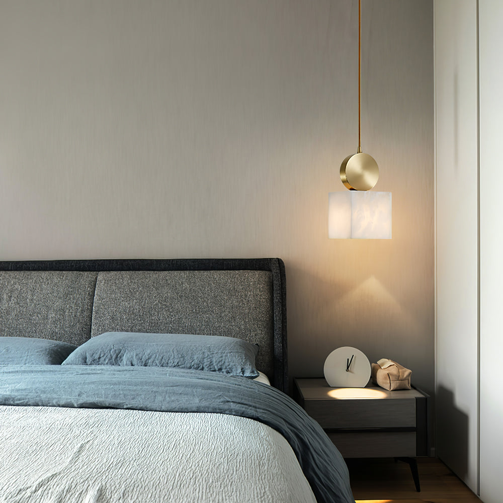 Etruscan Pendant Light Alabaster & Brass - Neutralighting