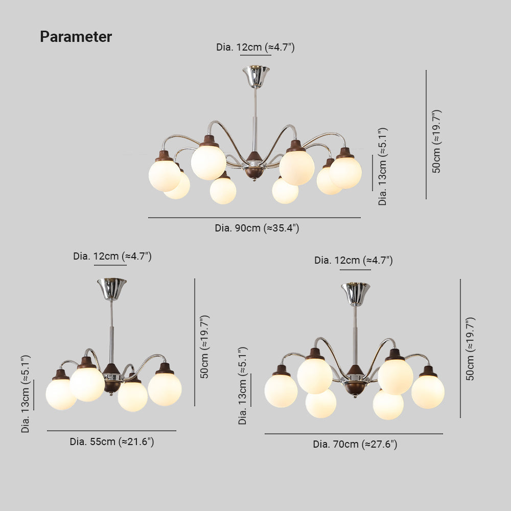 Valentina French LED Chandelier Chrome Gold Living Room/Bedroom - Neutralighting