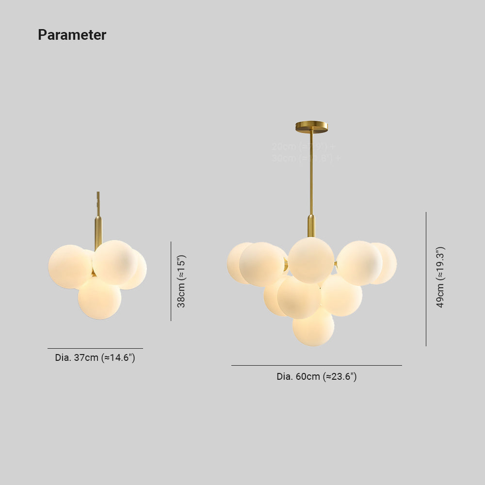 Valentina Nordic LED Chandelier Metal Glass Living Room/Bedroom - Neutralighting