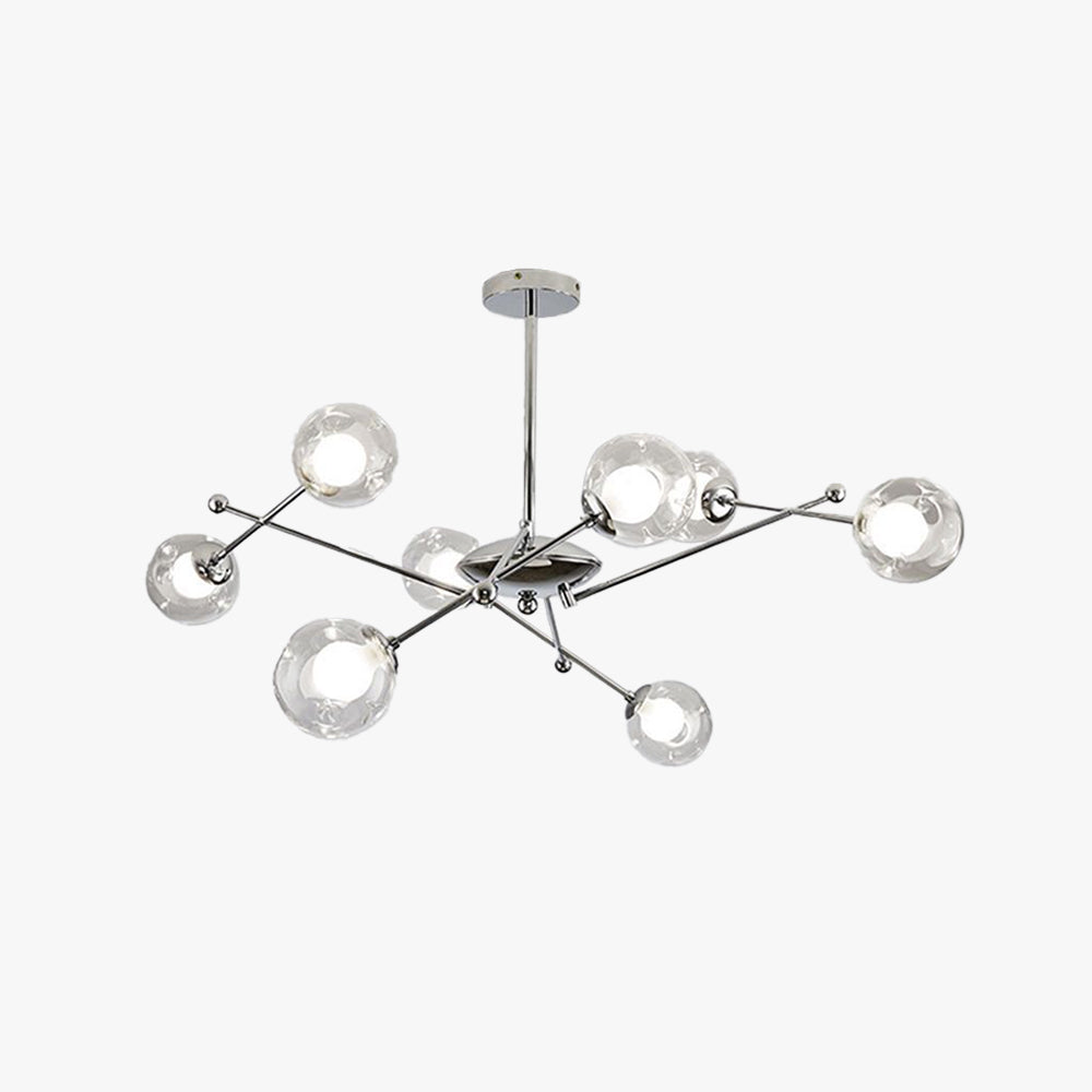 Valentina Modern LED Chandelier Chrome Glass Living Room/Bedroom - Neutralighting