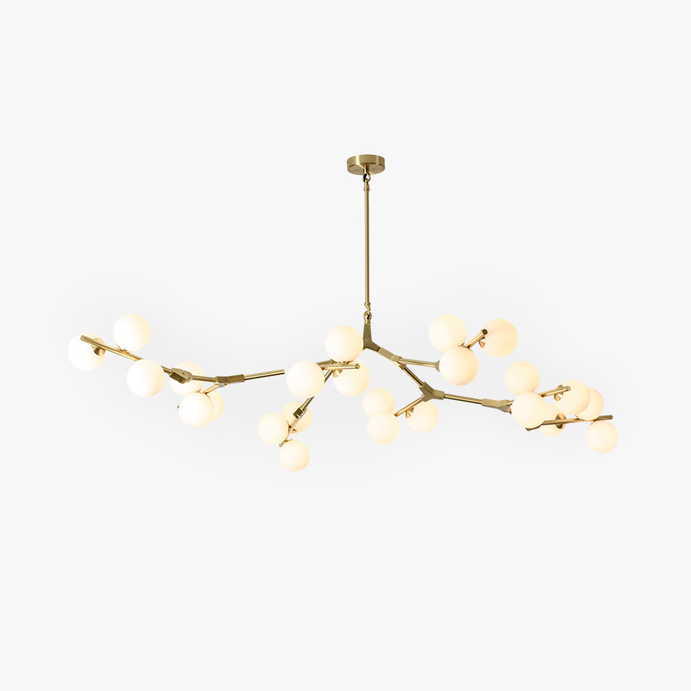 Valentina Modern LED chandelier Gold/Black Glass Living Room/Bedroom - Neutralighting
