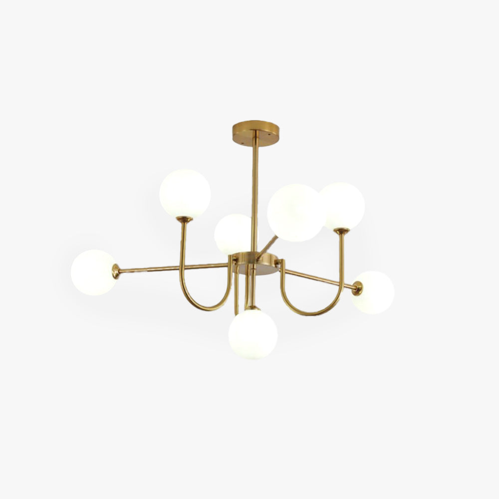 Valentina Modern LED Chandelier Gold Glass Living/Dining Room/Bedroom - Neutralighting