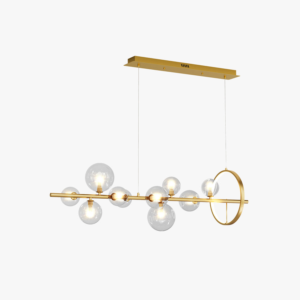Valentina Modern LED Chandelier Gold Glass Living/Dining Room - Neutralighting
