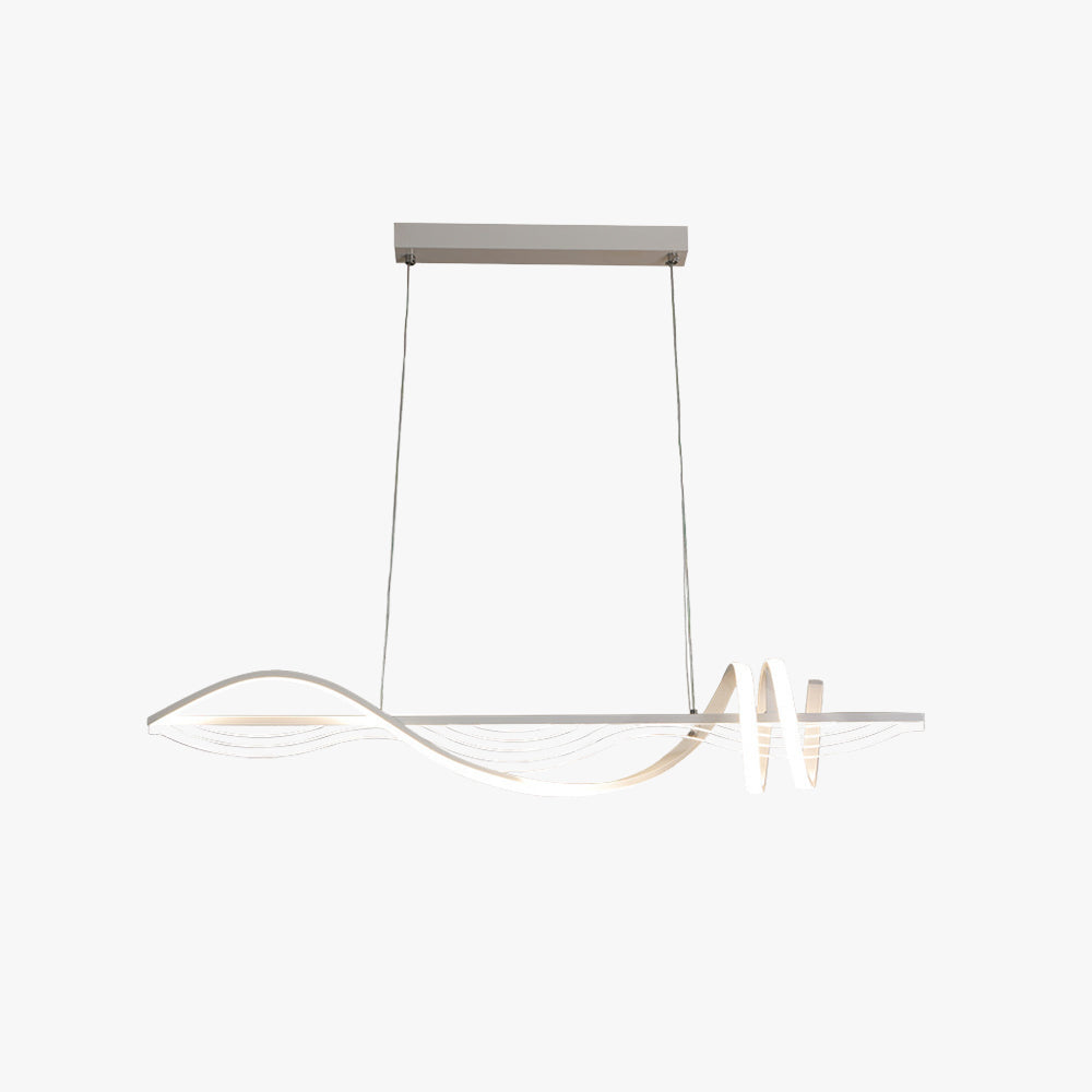 Arisha Contemporary Style Linear Metal Pendant Light White/Black - Neutralighting