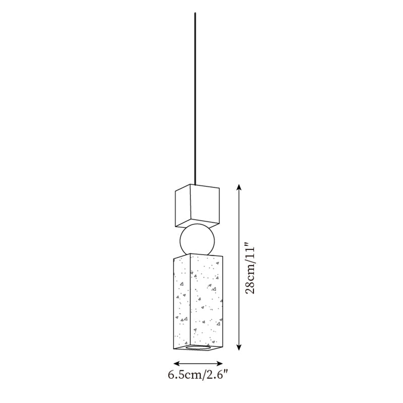 Pendant Light Geometric Wood Travertine Minimalist Nordic Hanging - Neutralighting