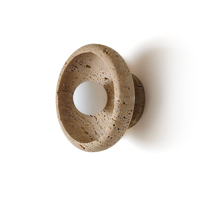 Neptune Travertine Wall Light Ring-shaped - Neutralighting