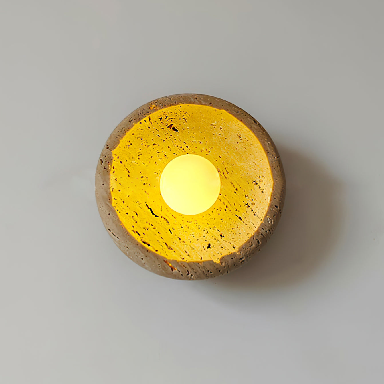 Neptune Travertine Wall Light Ring-shaped - Neutralighting