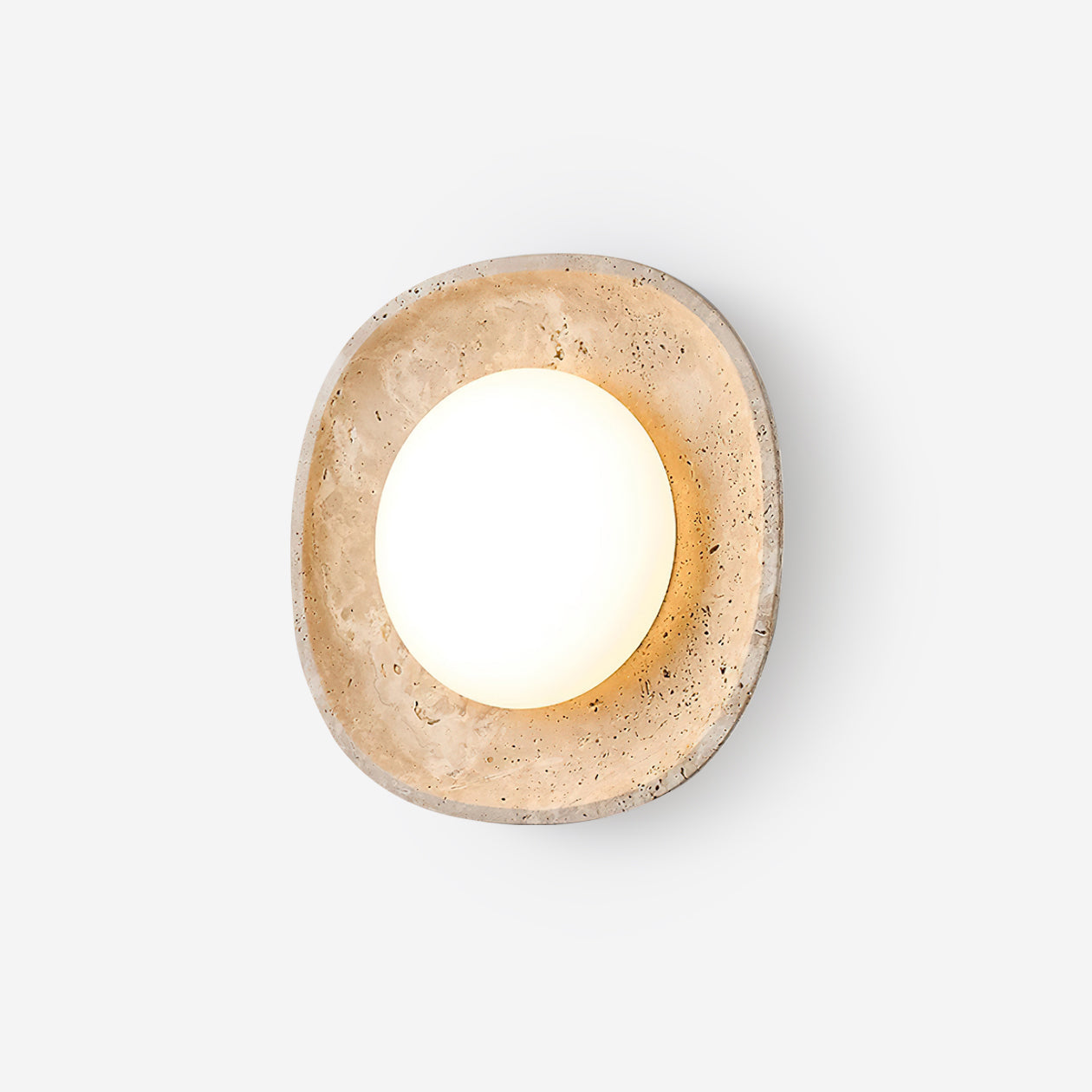 Ritta Wall Lamp Travertine Globe - Neutralighting