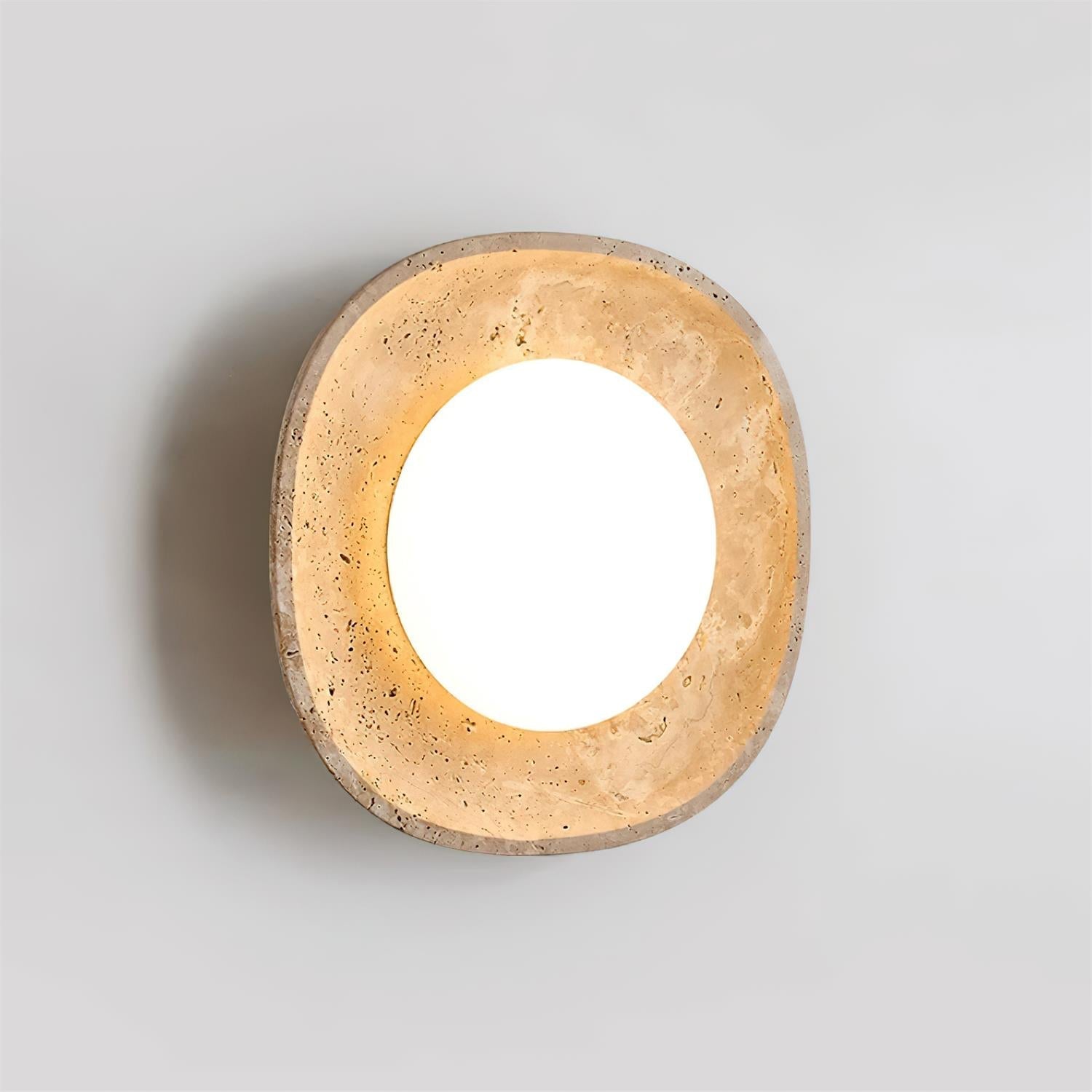 Ritta Wall Lamp Travertine Globe - Neutralighting