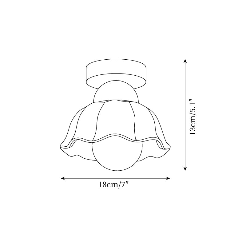 Opila Gold & White Semi Flush Ceiling Light - Neutralighting