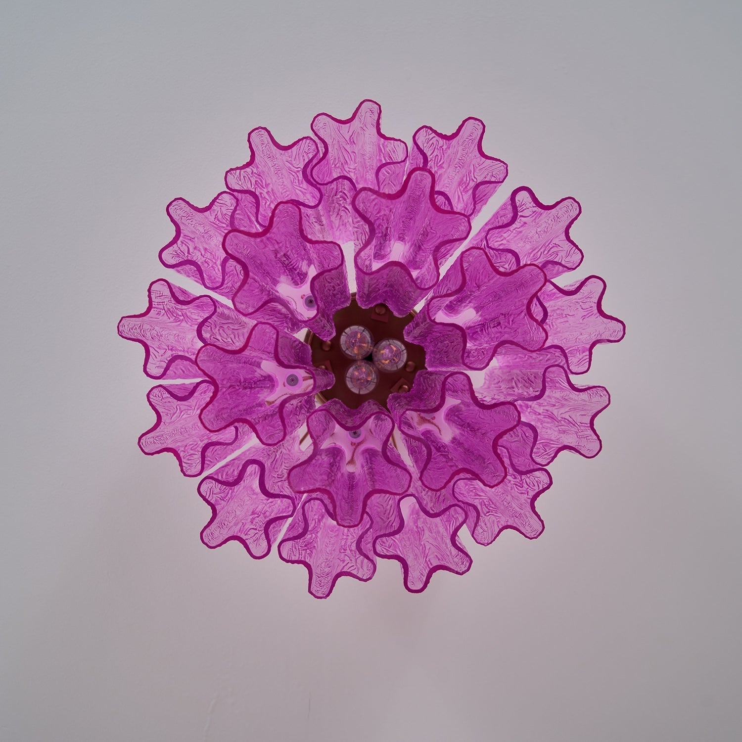 Aurora Ceiling Lamp Purple Murano Glass Tiered Flush Mount
